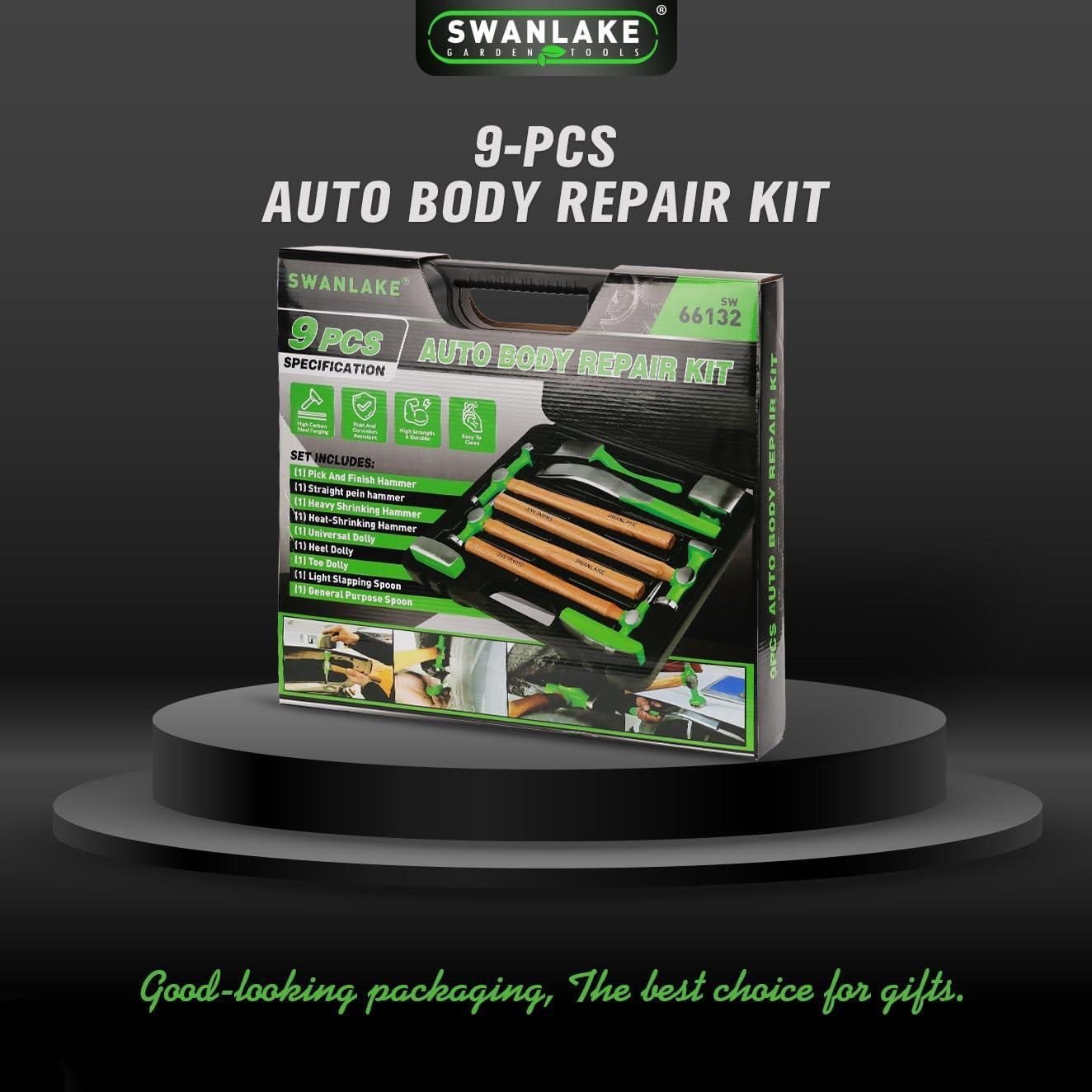 Juego de Martillo y Dolly SWANLAKE 9 Piezas para Carrocería