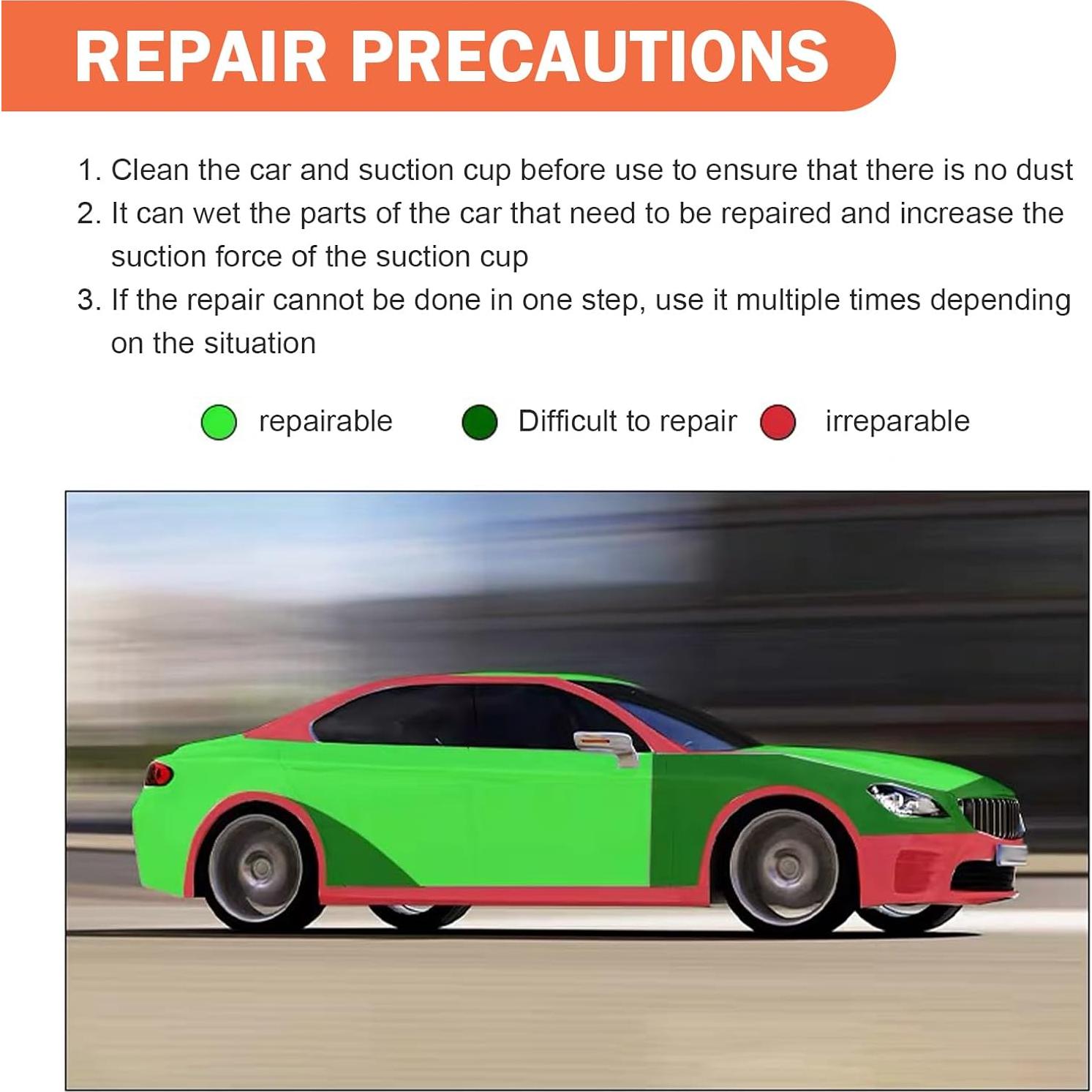 Extractor de Abolladuras de Coche CyperFair 2 Pcs Ventosa