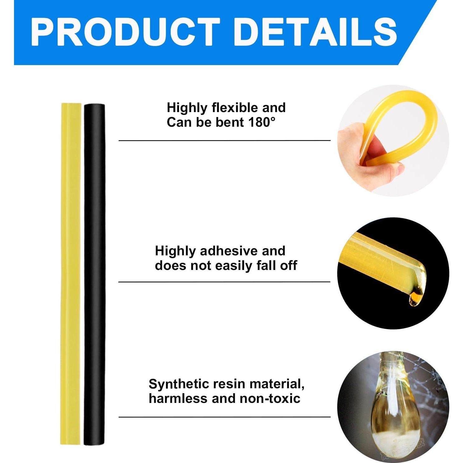 Paquete de 10 Barras de Pegamento Caliente DIQDI 270x11mm