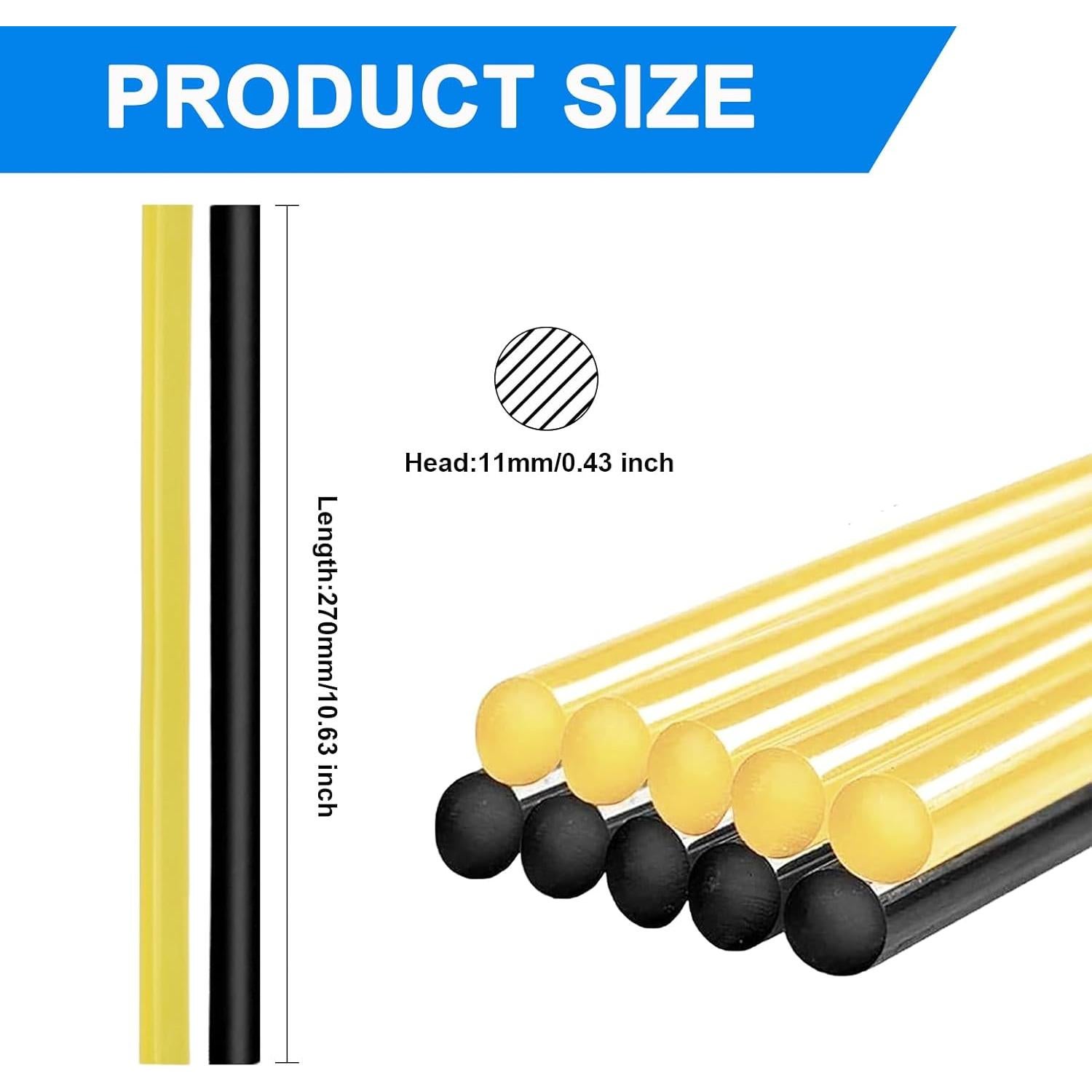 Paquete de 10 Barras de Pegamento Caliente DIQDI 270x11mm