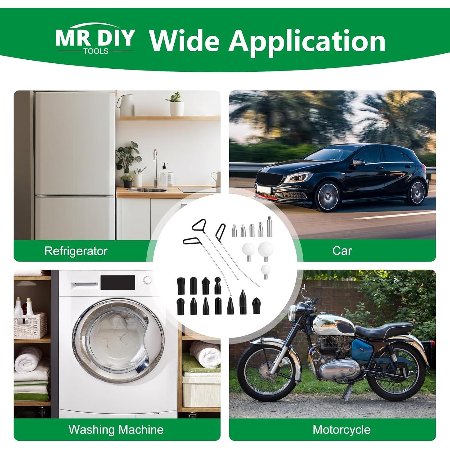 Kit de Eliminación de Abolladuras Poakkus 23PDR - 23 Piezas