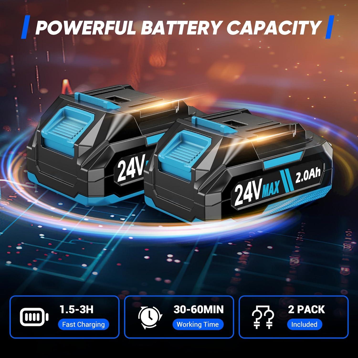 Pulidor a Batería LDHTHOPI 24V 1600W 6 Velocidades 23 Accesorios