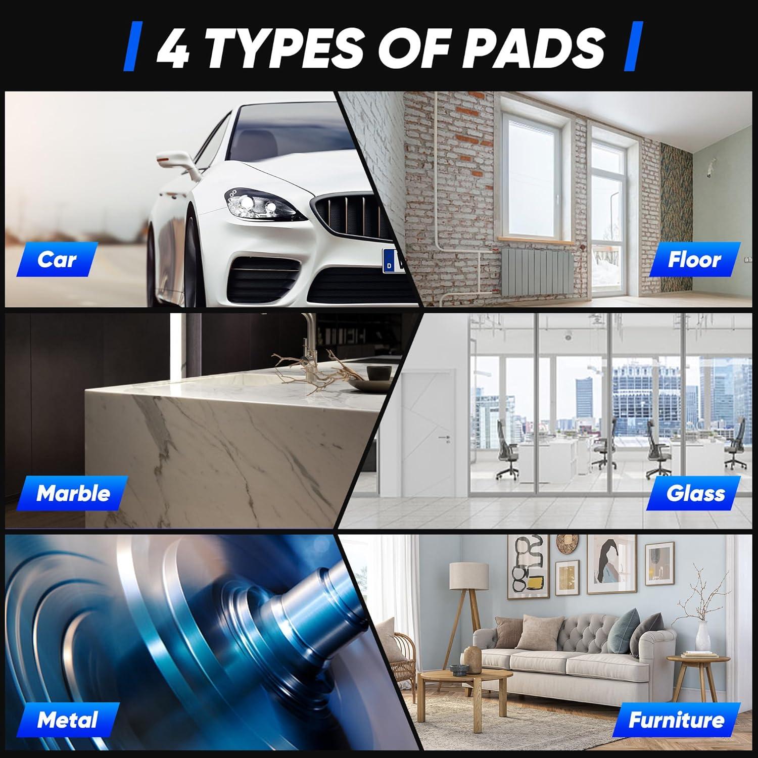 Pulidor a Batería LDHTHOPI 24V 1600W 6 Velocidades 23 Accesorios