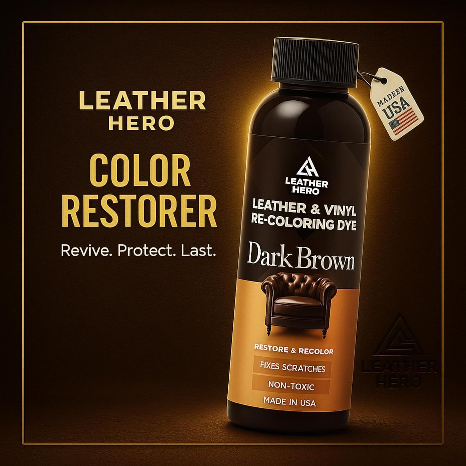 Kit Restaurador de Color de Cuero Designer Trends - Marrón Oscuro