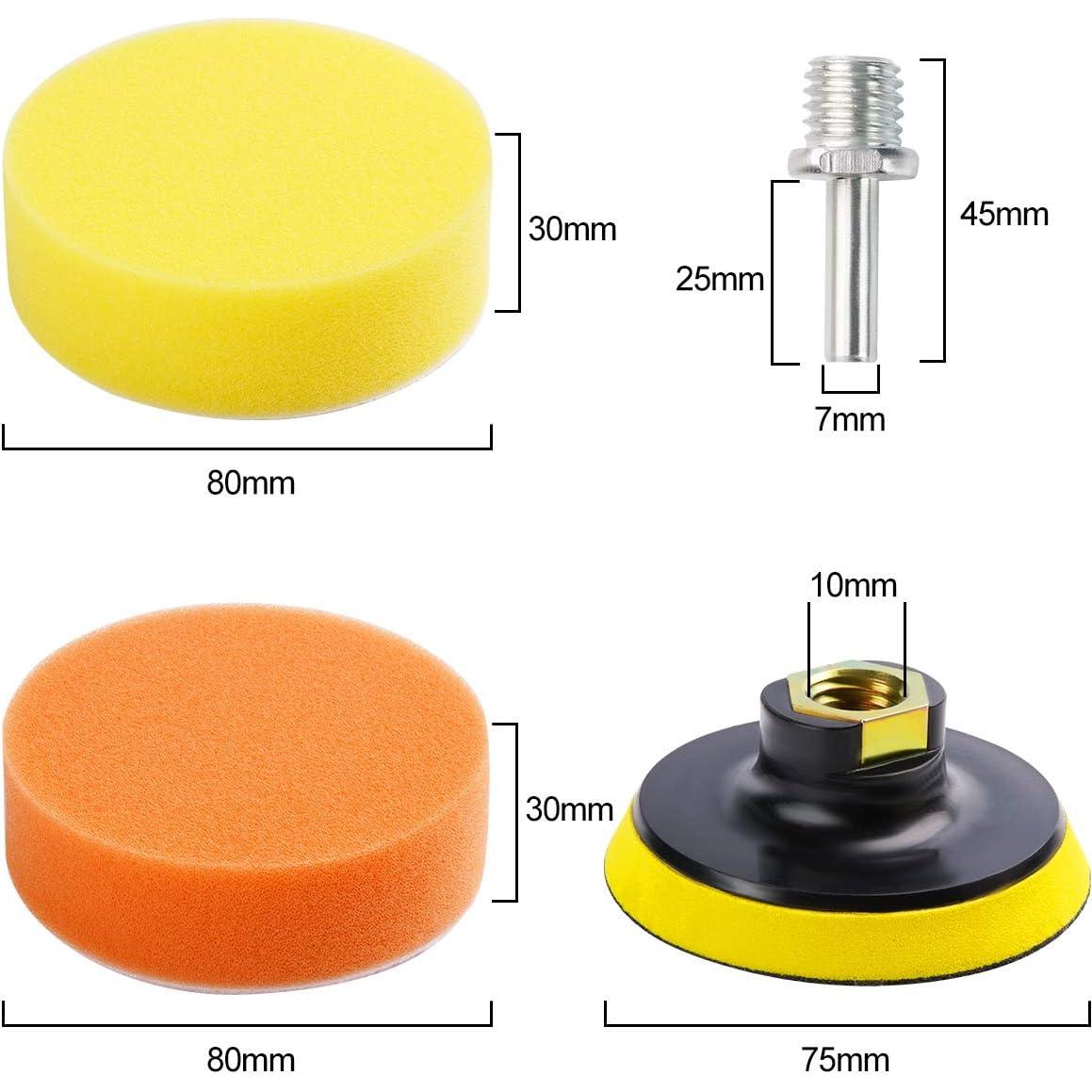 Kit de Almohadillas de Pulido MIDO 22PCS 3" para Taladro