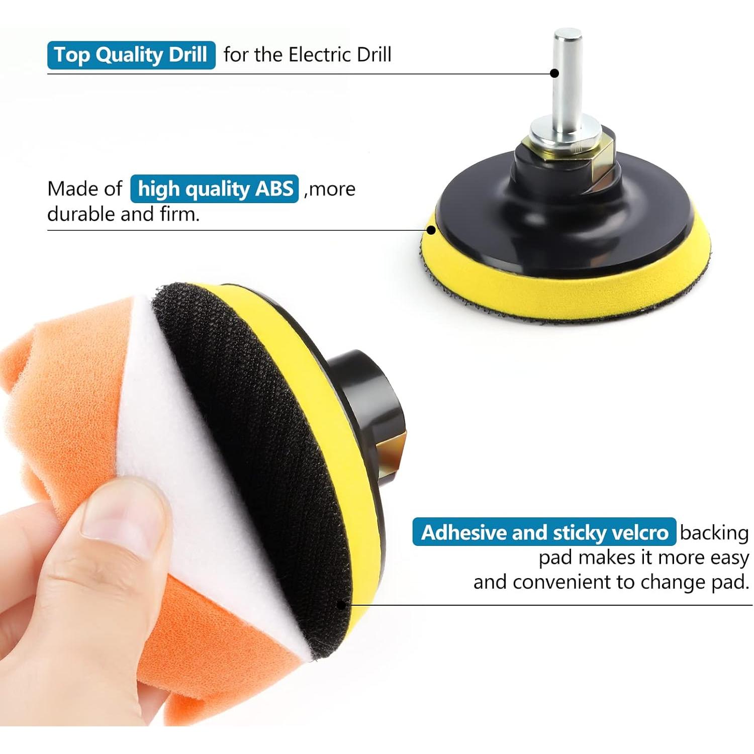 Kit de Almohadillas de Pulido MIDO 22PCS 3" para Taladro