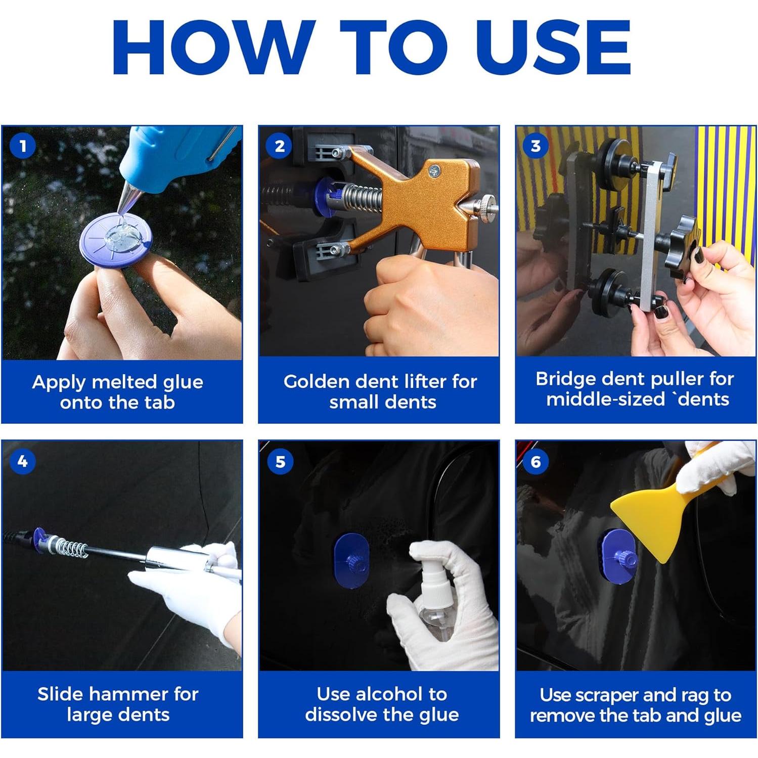 Kit de Extracción de Abolladuras CZJCMECH 93 PCS - Reparación Sin Pintura