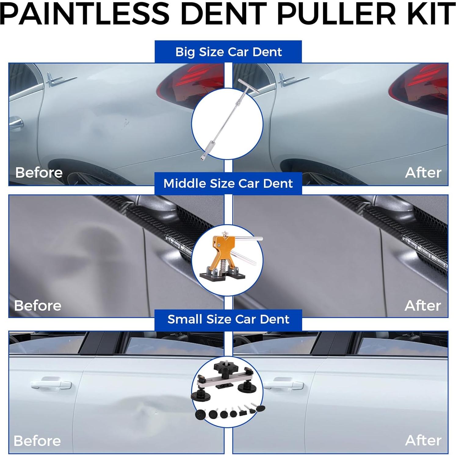 Kit de Extracción de Abolladuras CZJCMECH 93 PCS - Reparación Sin Pintura