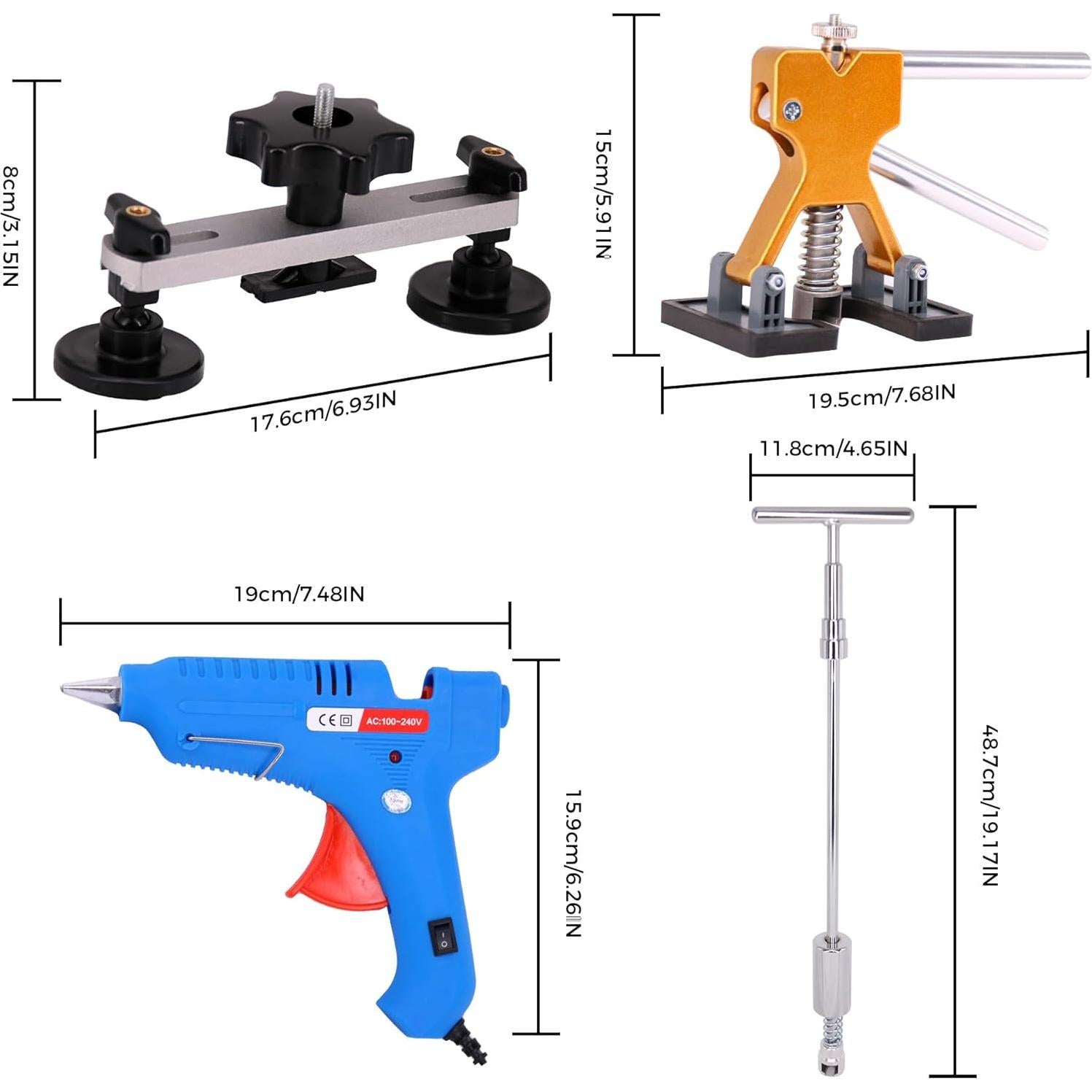 Kit de Extracción de Abolladuras CZJCMECH 93 PCS - Reparación Sin Pintura