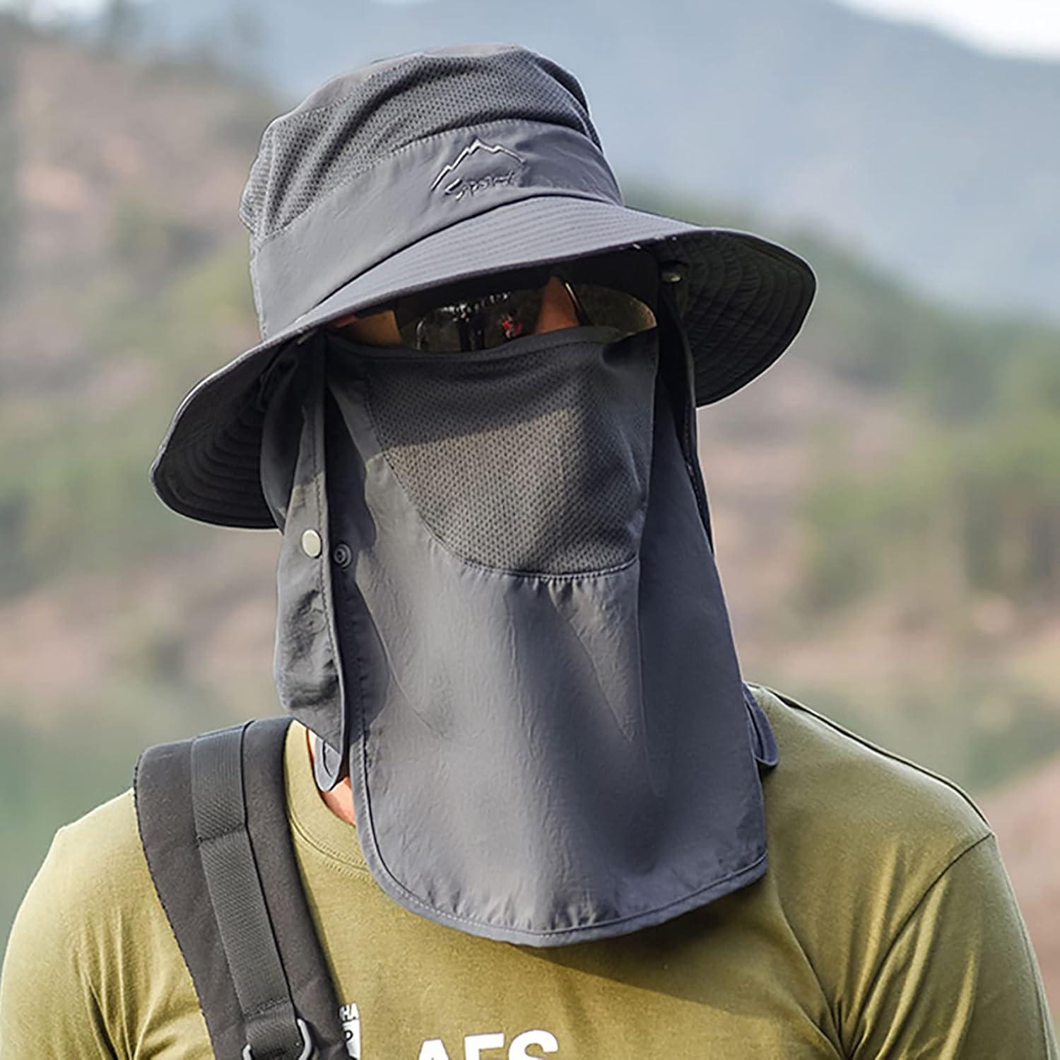 Sombrero de Sol Unisex Gris Oscuro con Protección UV