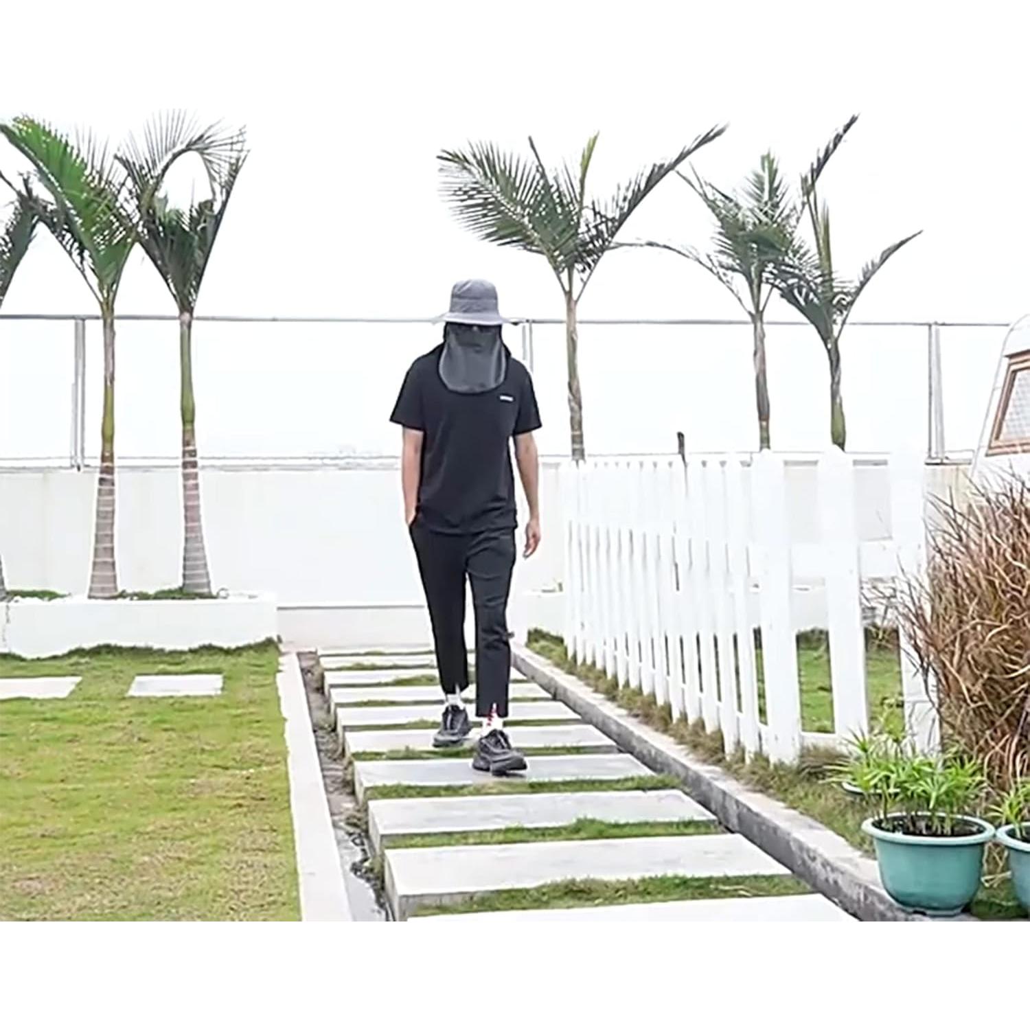 Sombrero de Sol Unisex Gris Oscuro con Protección UV