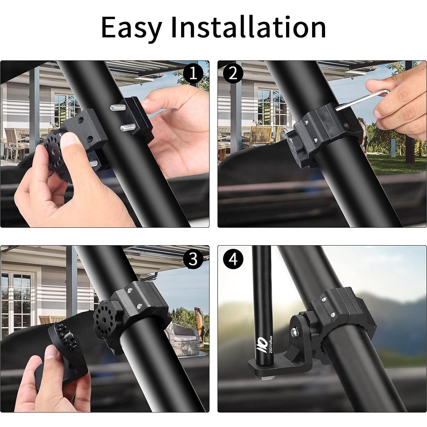 Soporte de Luz UTV Zidiyoruo 360° para Jaula 1.75-2"