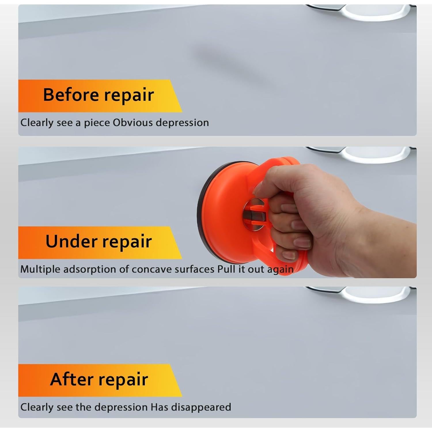 Extractor de Abolladuras de Coche Genérico Naranja - Kit Completo