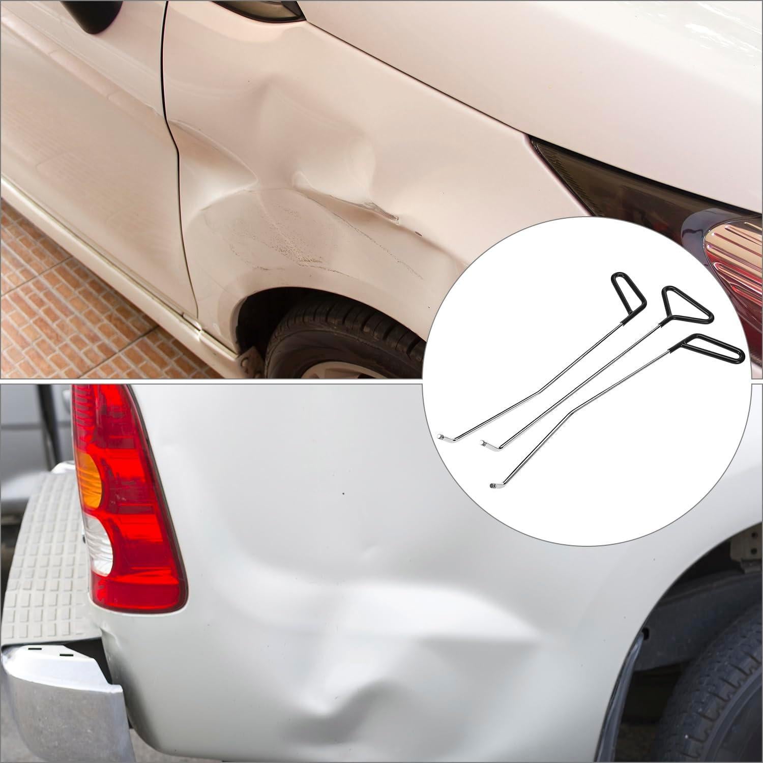 Kit de Reparación de Abolladuras QWORK QS16619, 3 Varillas y 20 Puntas