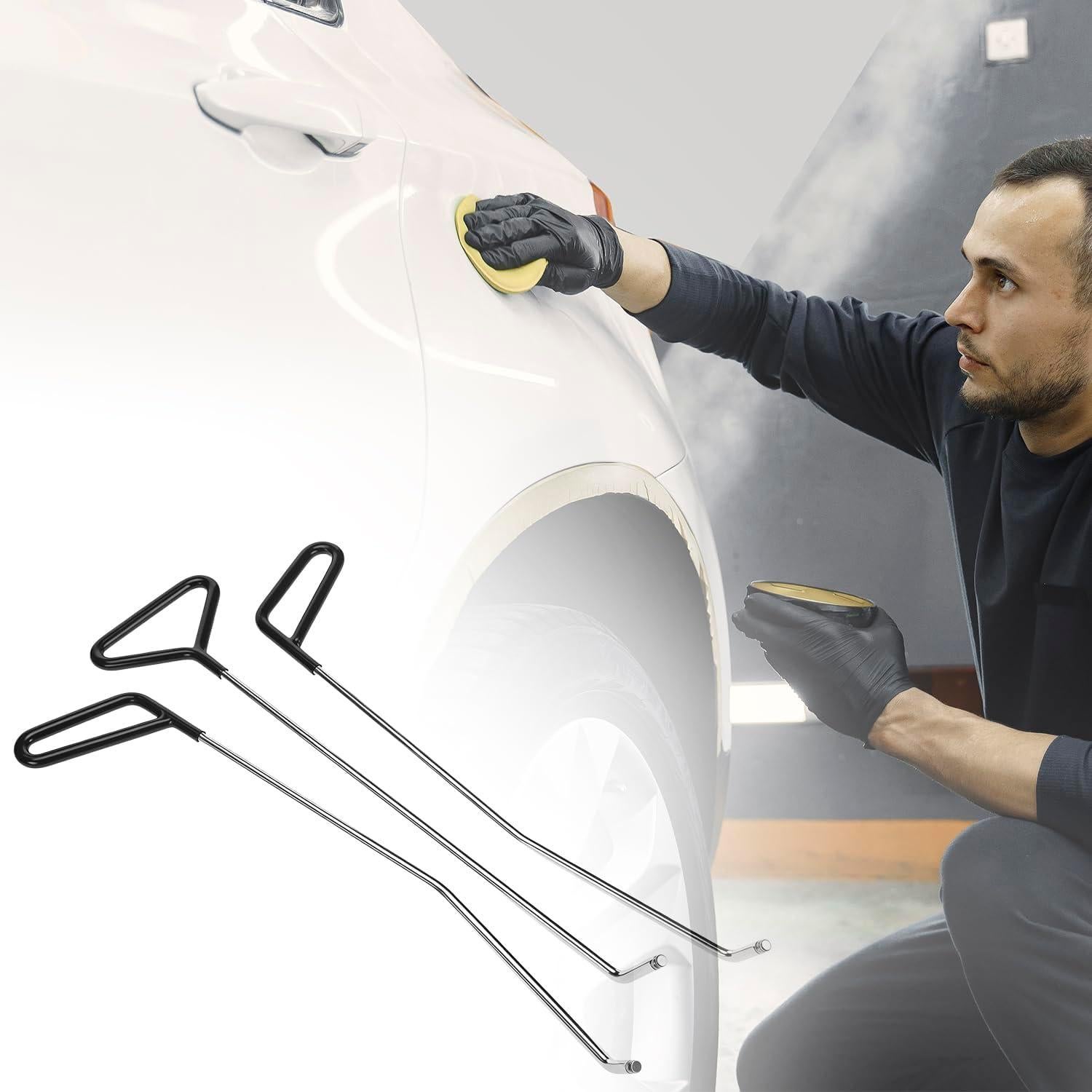 Kit de Reparación de Abolladuras QWORK QS16619, 3 Varillas y 20 Puntas