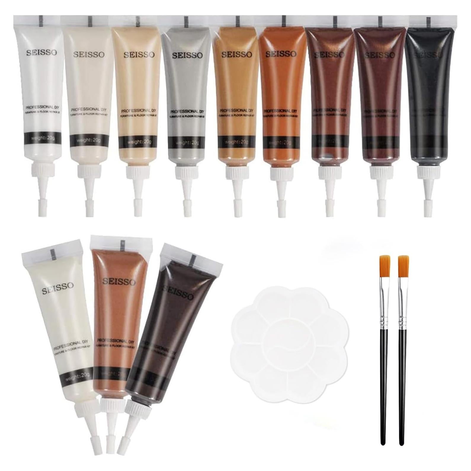 Kit de Reparación de Muebles SEISSO - 12 Colores Relleno de Madera