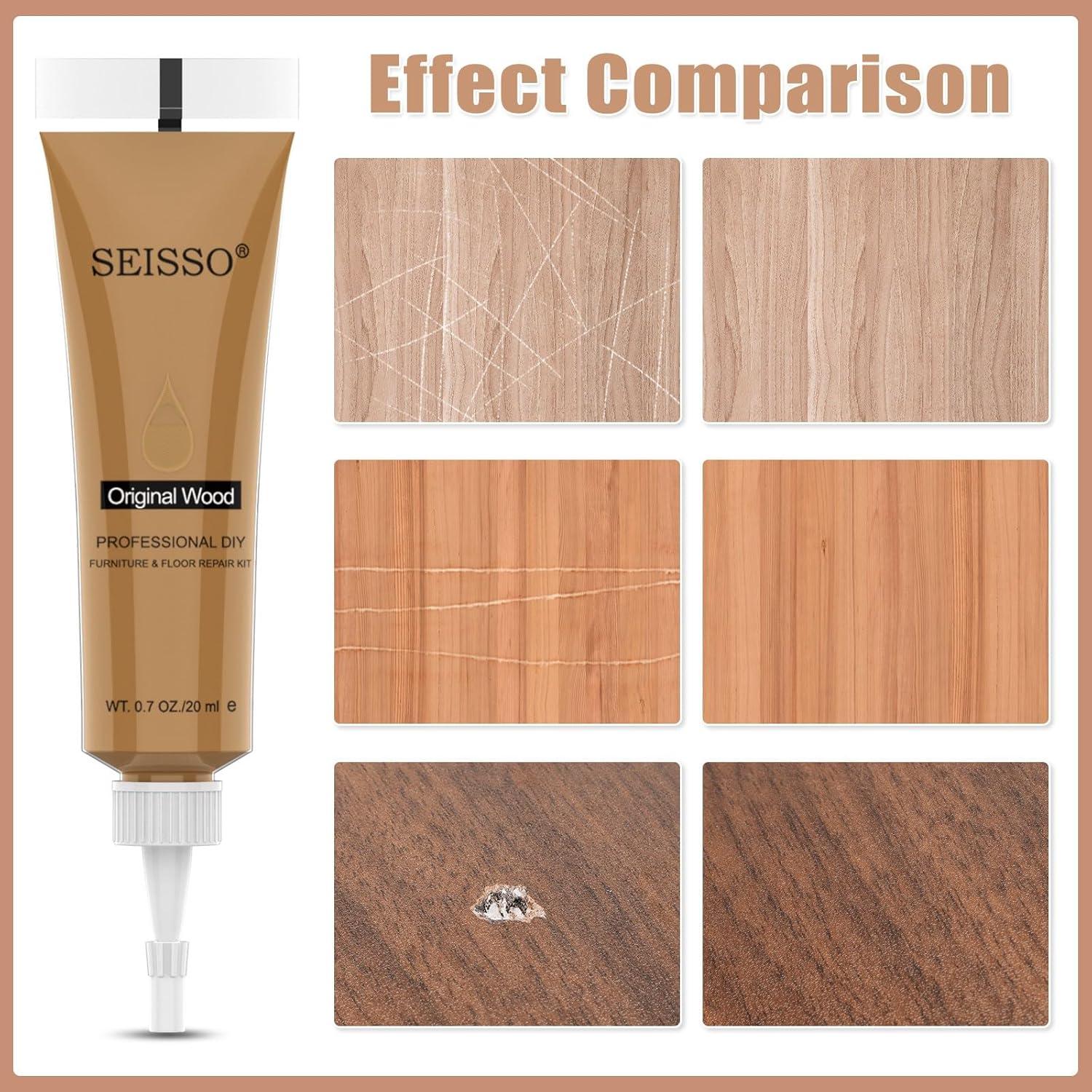 Kit de Reparación de Muebles SEISSO - 12 Colores Relleno de Madera