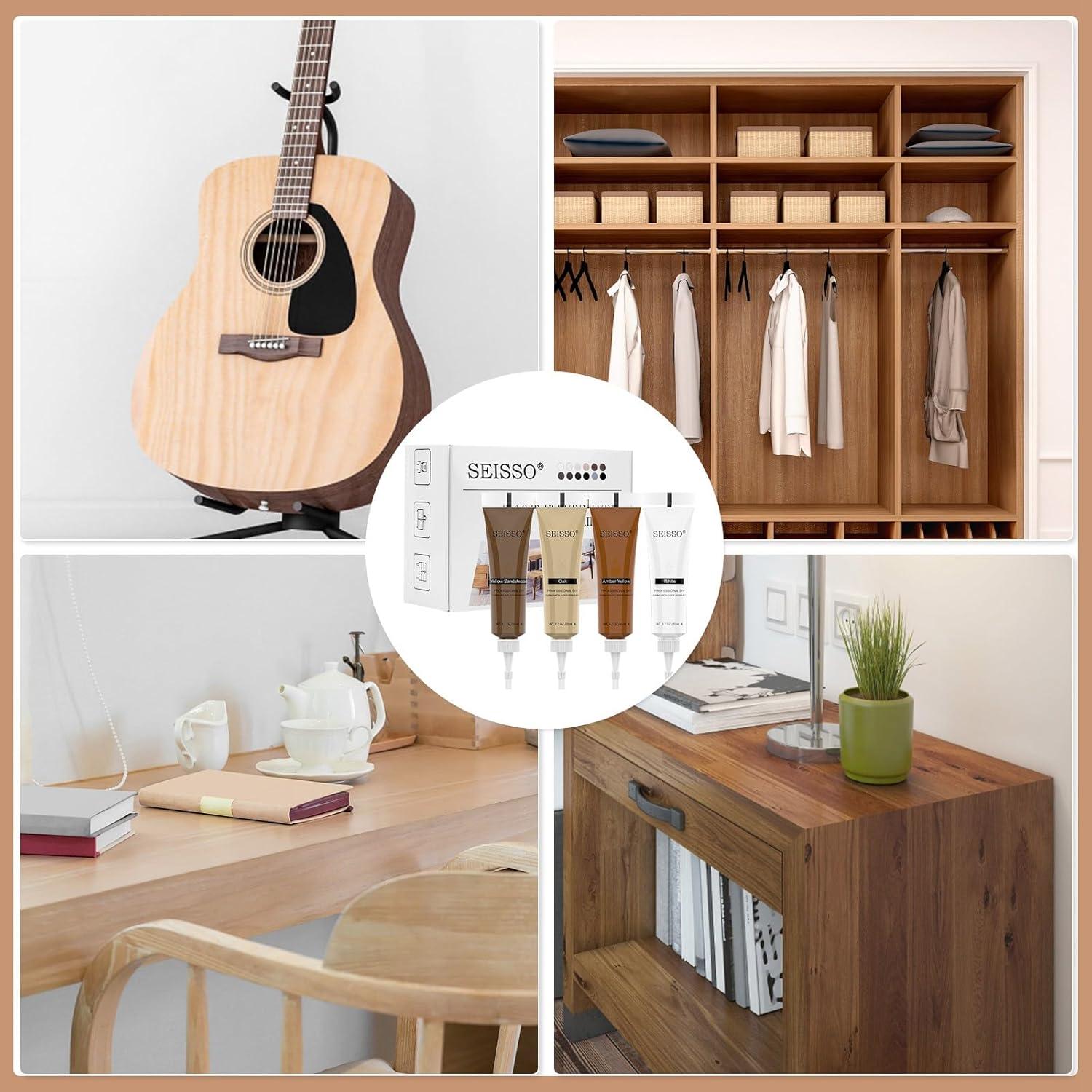 Kit de Reparación de Muebles SEISSO - 12 Colores Relleno de Madera