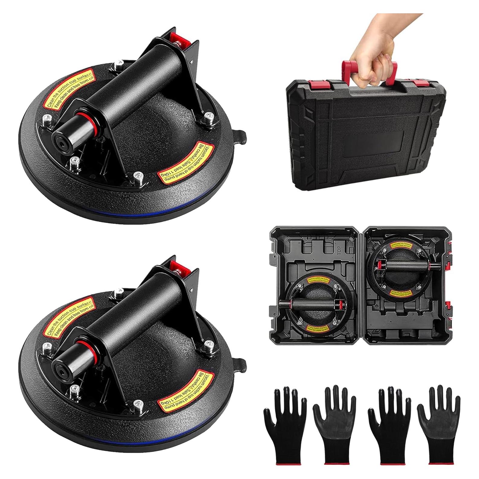 Ventosas de Vidrio KVNTOOLS Doble Capa 440 lbs 2 Unidades