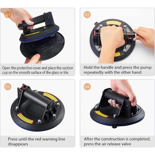 Ventosas de Vidrio KVNTOOLS Doble Capa 440 lbs 2 Unidades