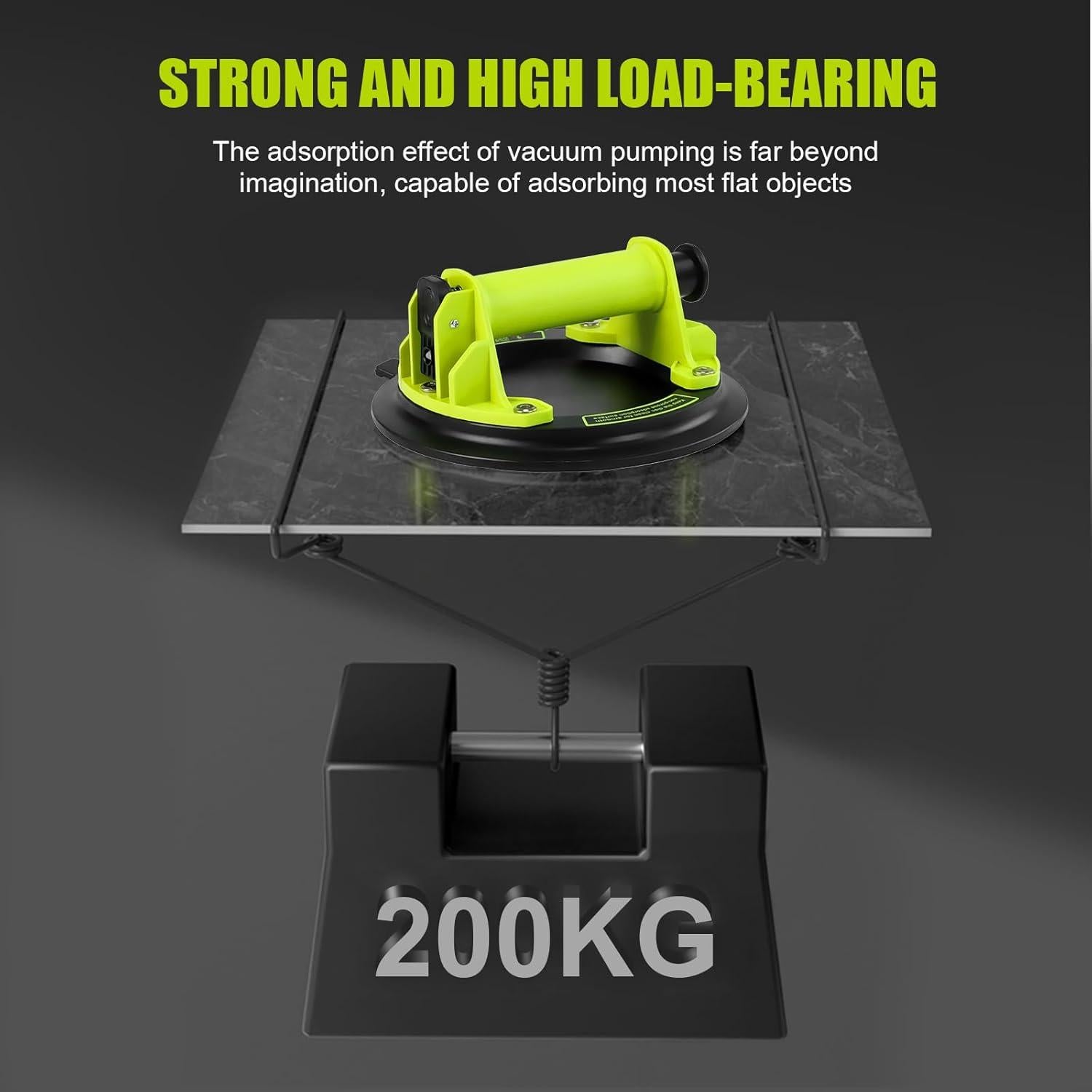 Ventosas de Vidrio DEWINNER 20cm - Elevador Industrial 299kg - Paquete de 2