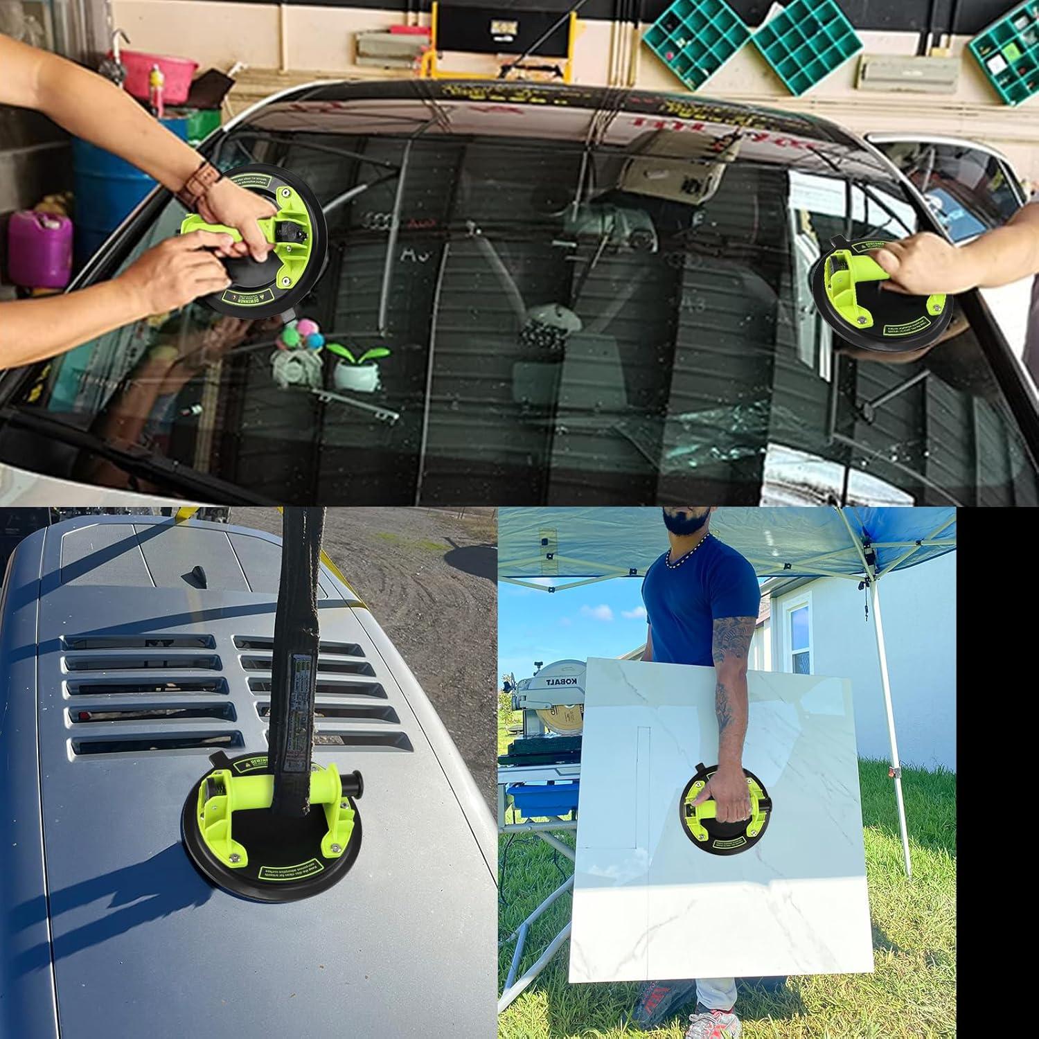 Ventosas de Vidrio DEWINNER 20cm - Elevador Industrial 299kg - Paquete de 2