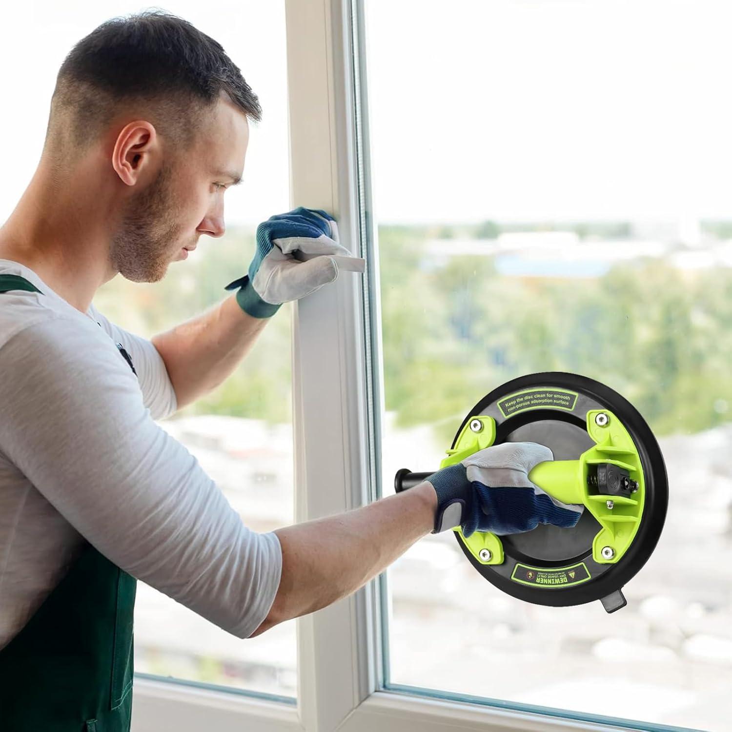 Ventosas de Vidrio DEWINNER 20cm - Elevador Industrial 299kg - Paquete de 2