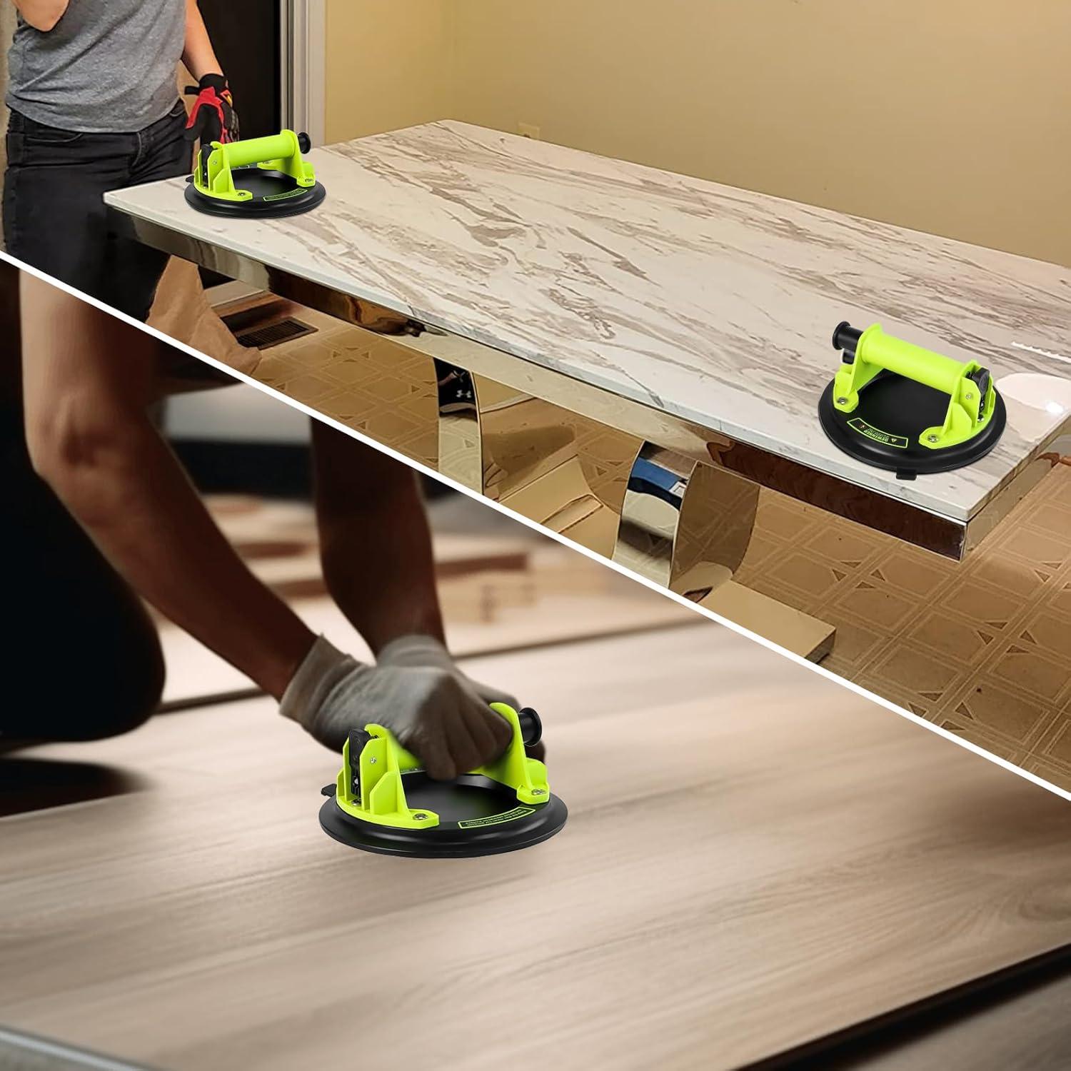 Ventosas de Vidrio DEWINNER 20cm - Elevador Industrial 299kg - Paquete de 2