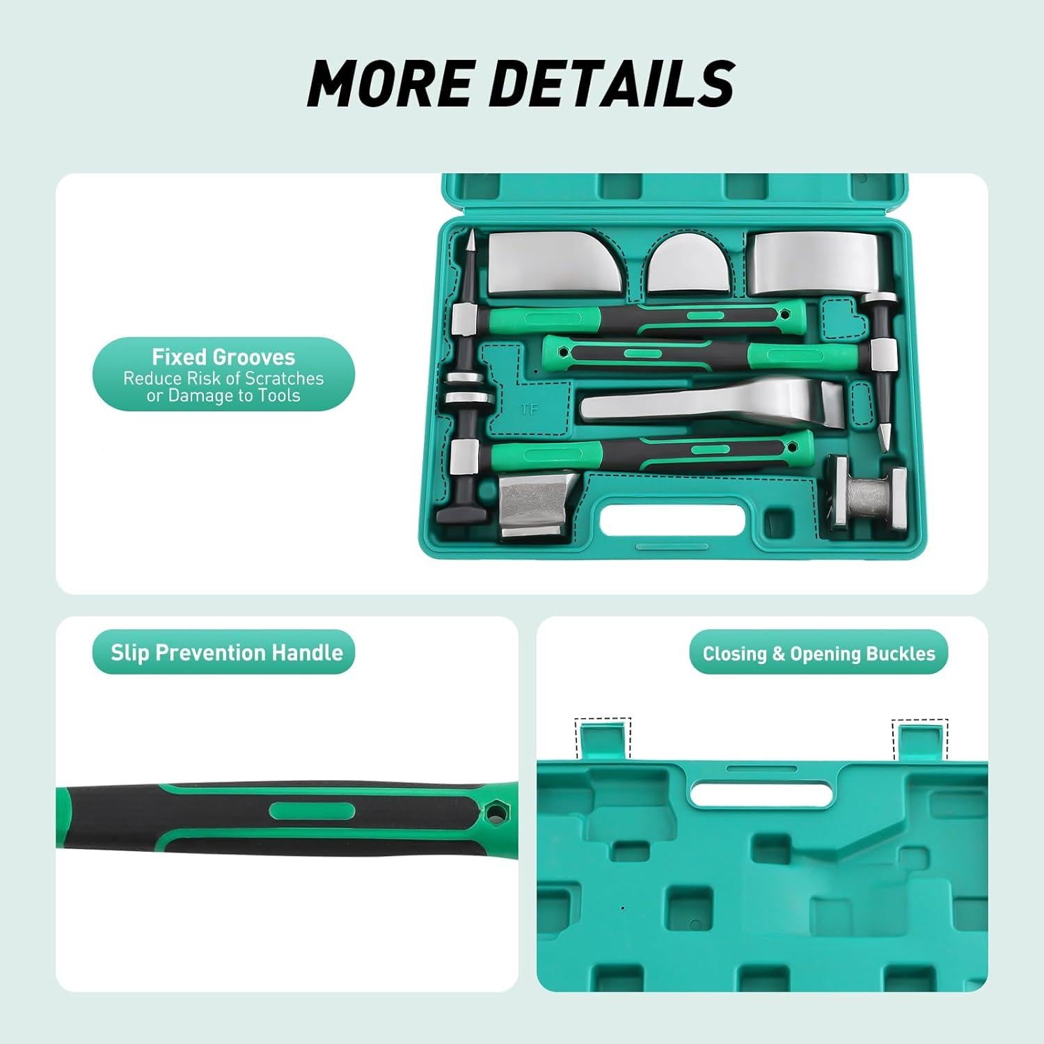 Kit de Herramientas de Reparación de Carrocería Kreiaoer 9 Piezas