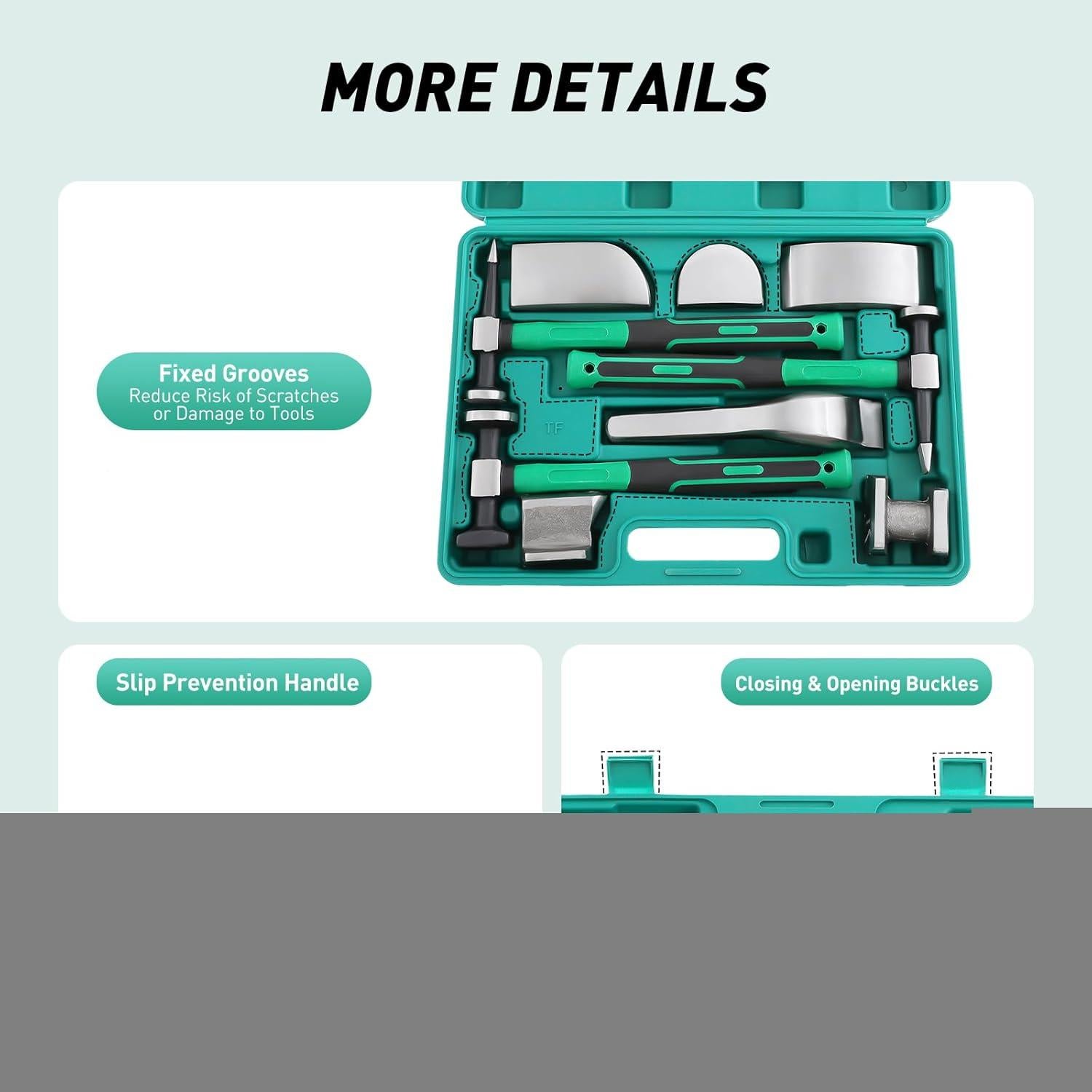 Kit de Reparación de Abolladuras NTNOEA 9 Piezas Verde