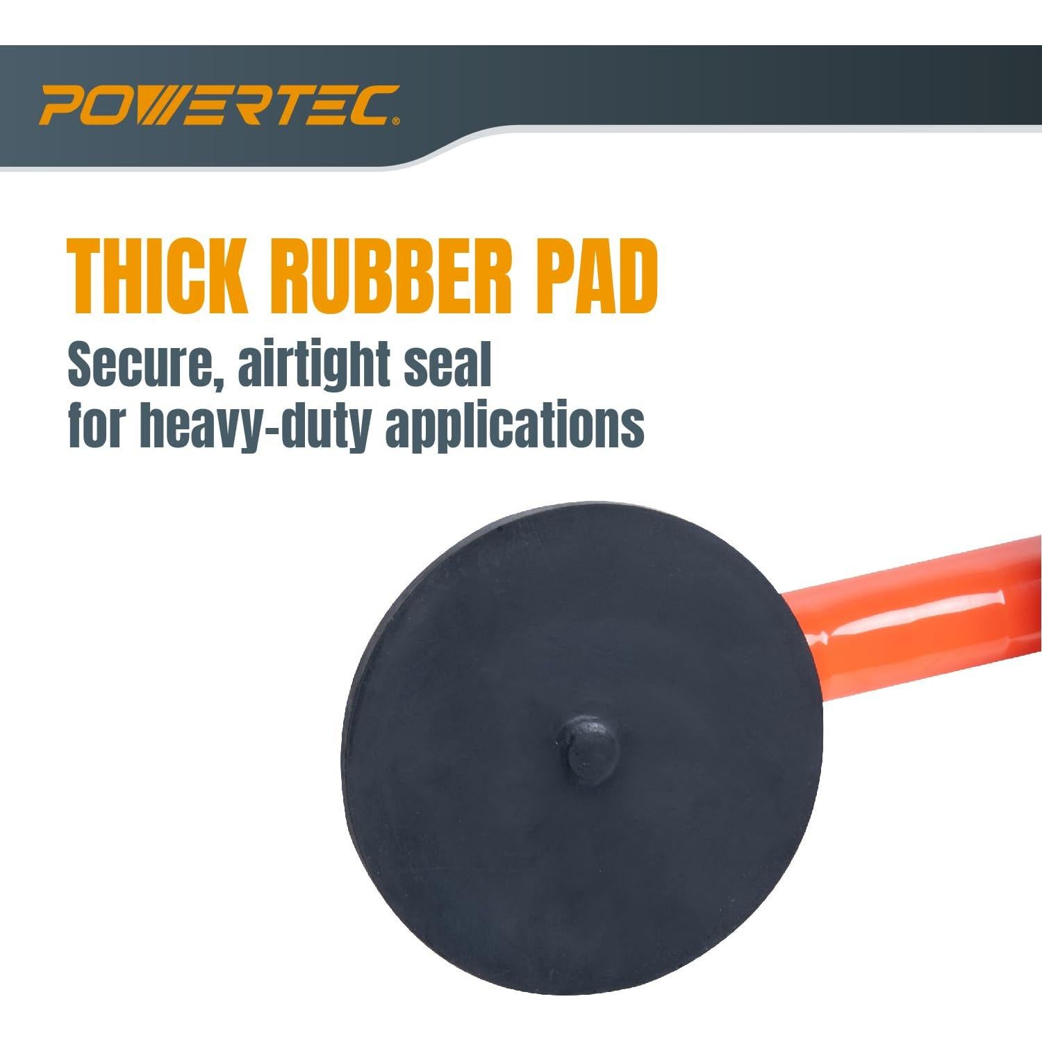 Copa de Succión Doble POWERTEC 2PK para Vidrio y Azulejos