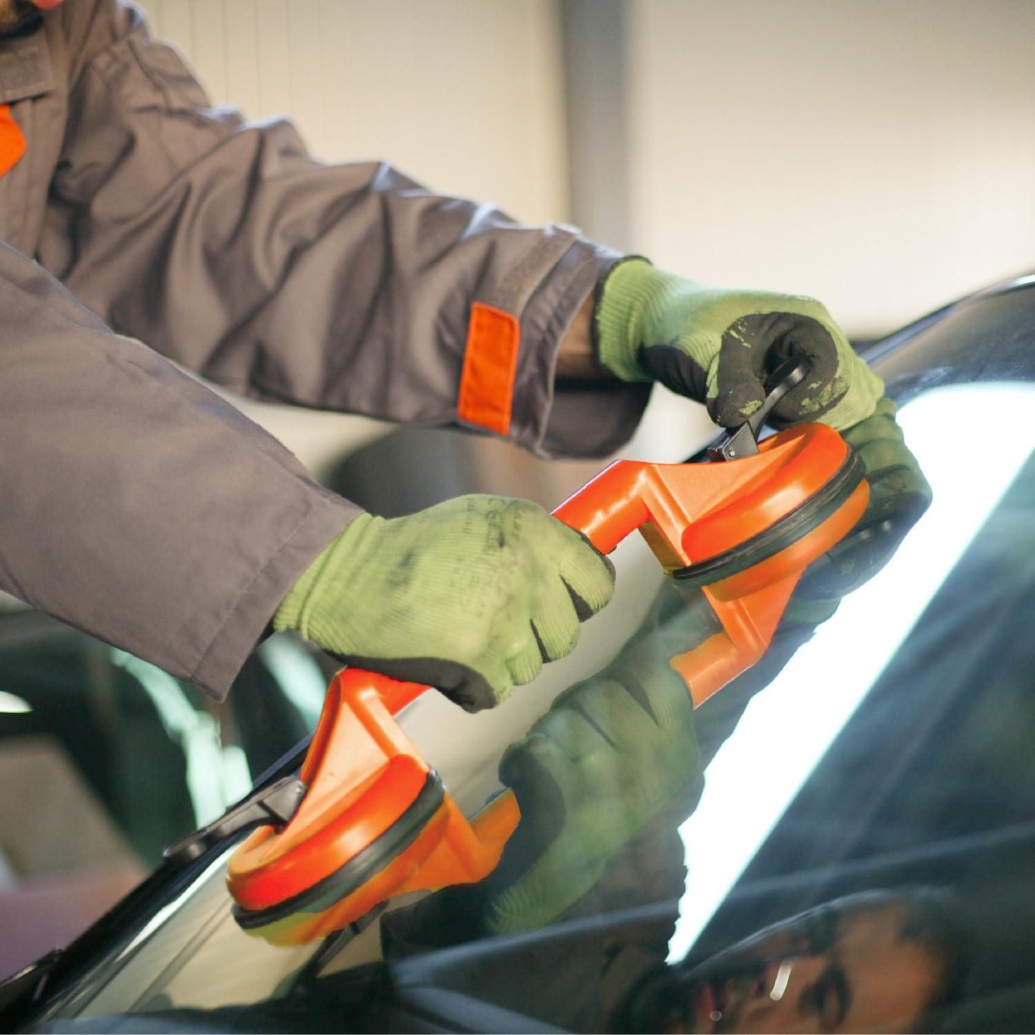 Copa de Succión Doble POWERTEC 2PK para Vidrio y Azulejos