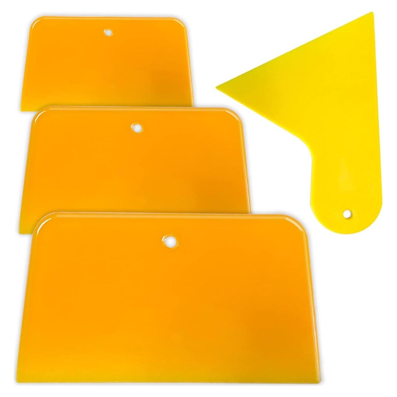 4 Espatuladores de Relleno de Carrocería AYWFEY Naranja 10.5-15.5 cm