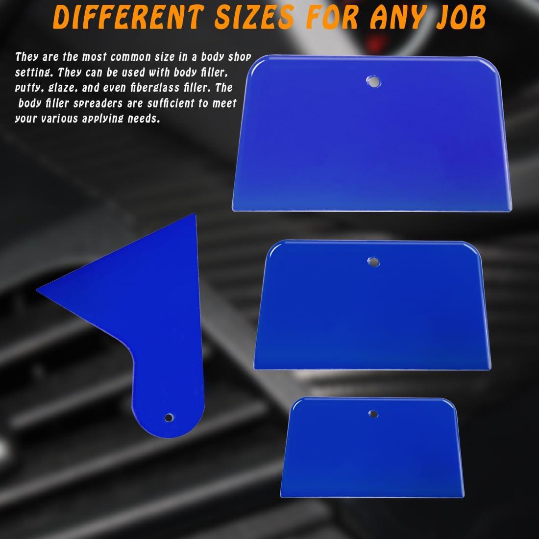 10 Espátulas de Relleno de Carrocería AYWFEY - 4 Tamaños