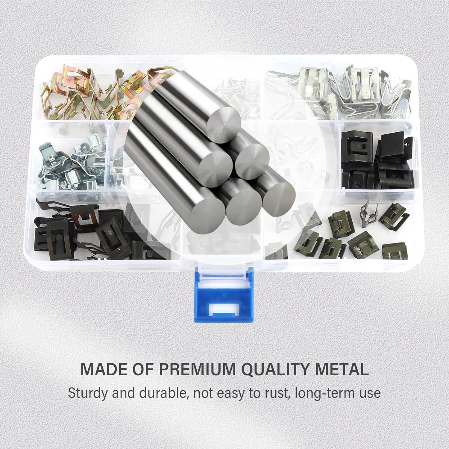 100 Clips de Carrocería en Forma de U OFBAND Galvanizados