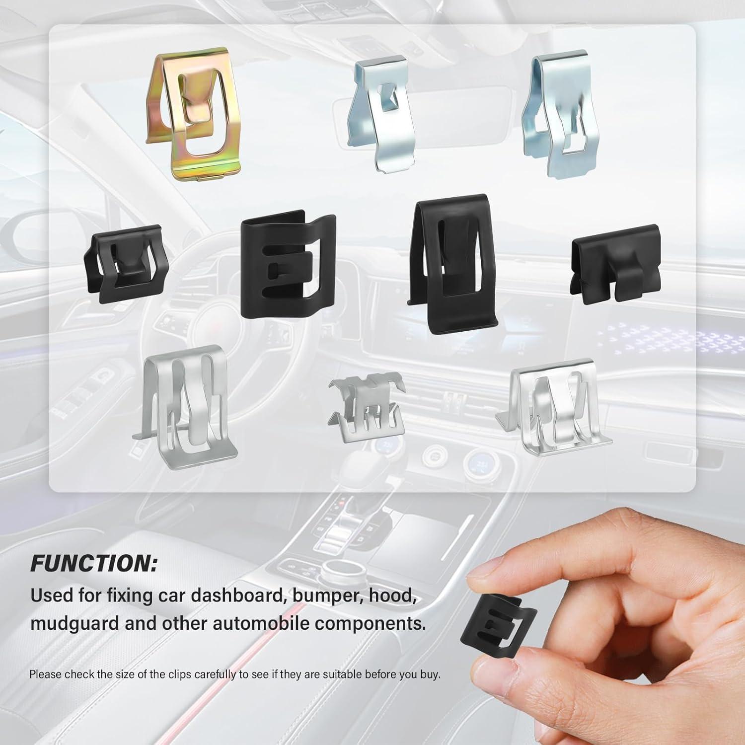 100 Clips de Carrocería en Forma de U OFBAND Galvanizados