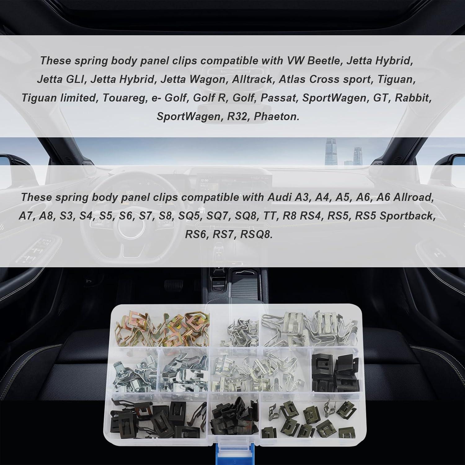 100 Clips de Carrocería en Forma de U OFBAND Galvanizados