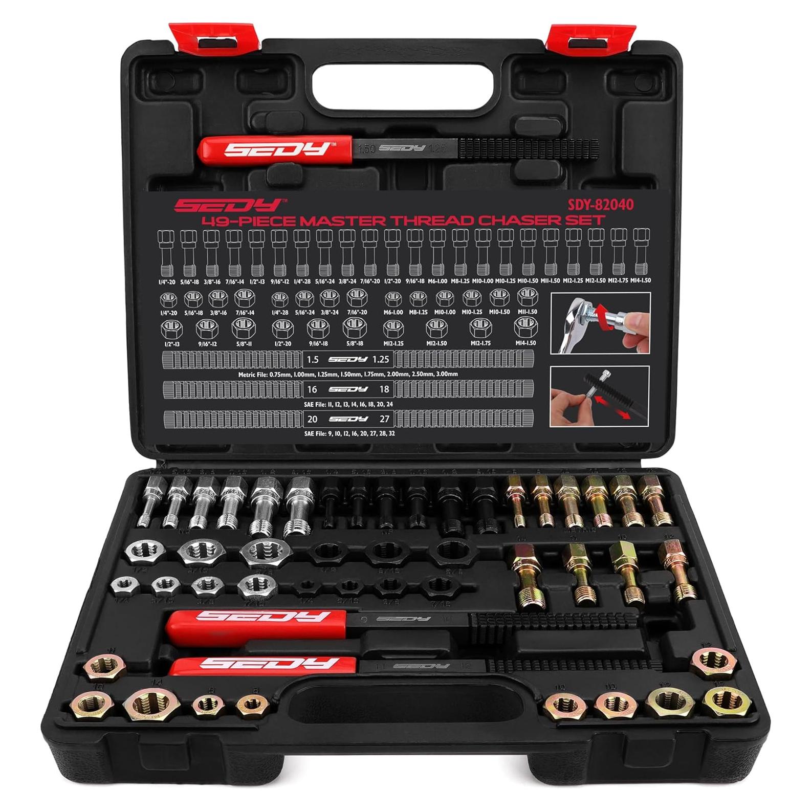 Juego de Herramientas SEDY para Reparación de Roscas 49 Piezas