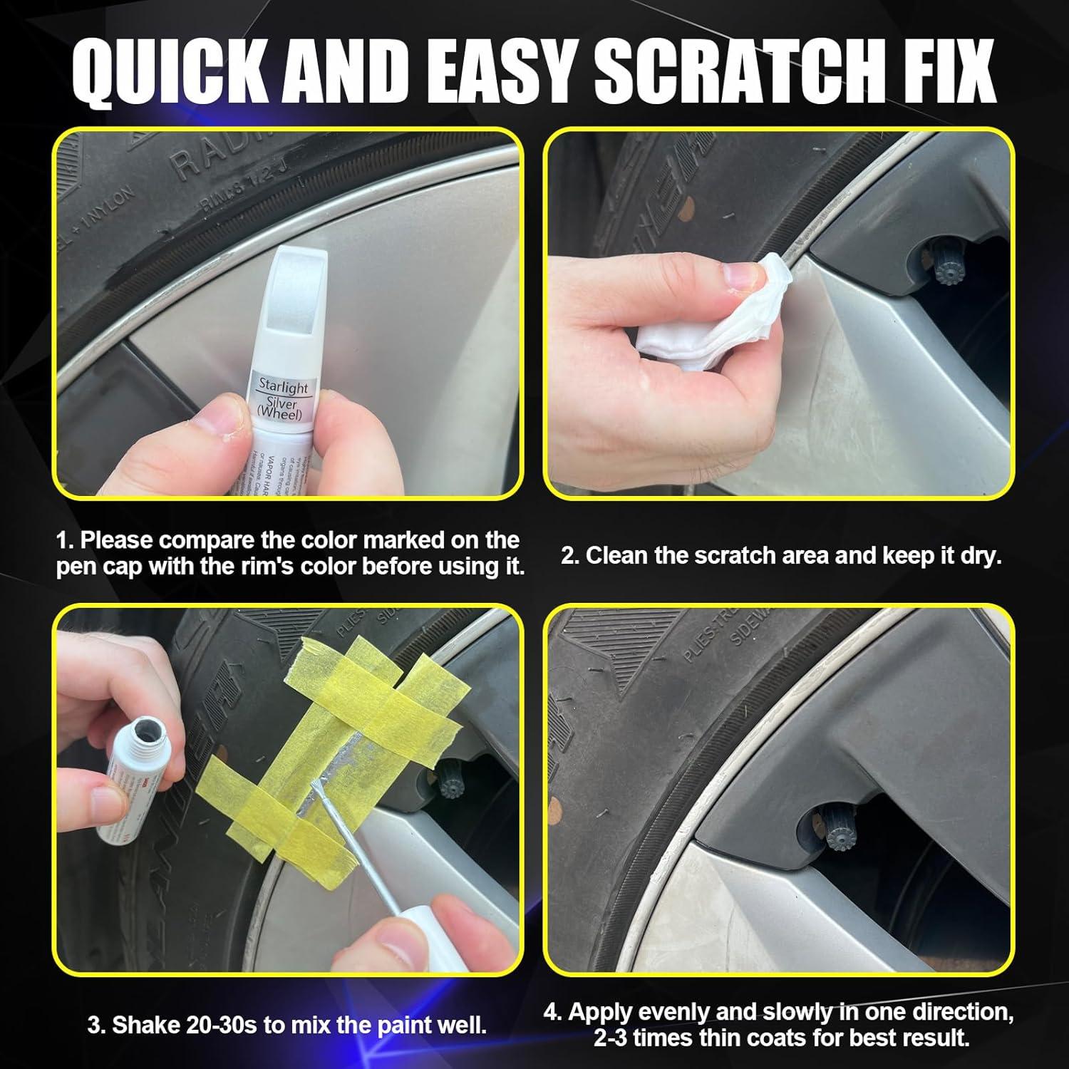 Pintura de Retoque KIKIMO para Rines Tesla Model Y/3/S/X 12ml