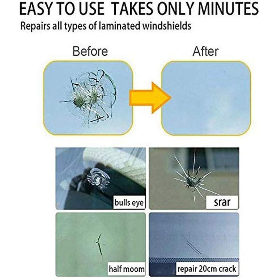 Kit de Reparación de Grietas en Parabrisas Biaoyun 2 PCS