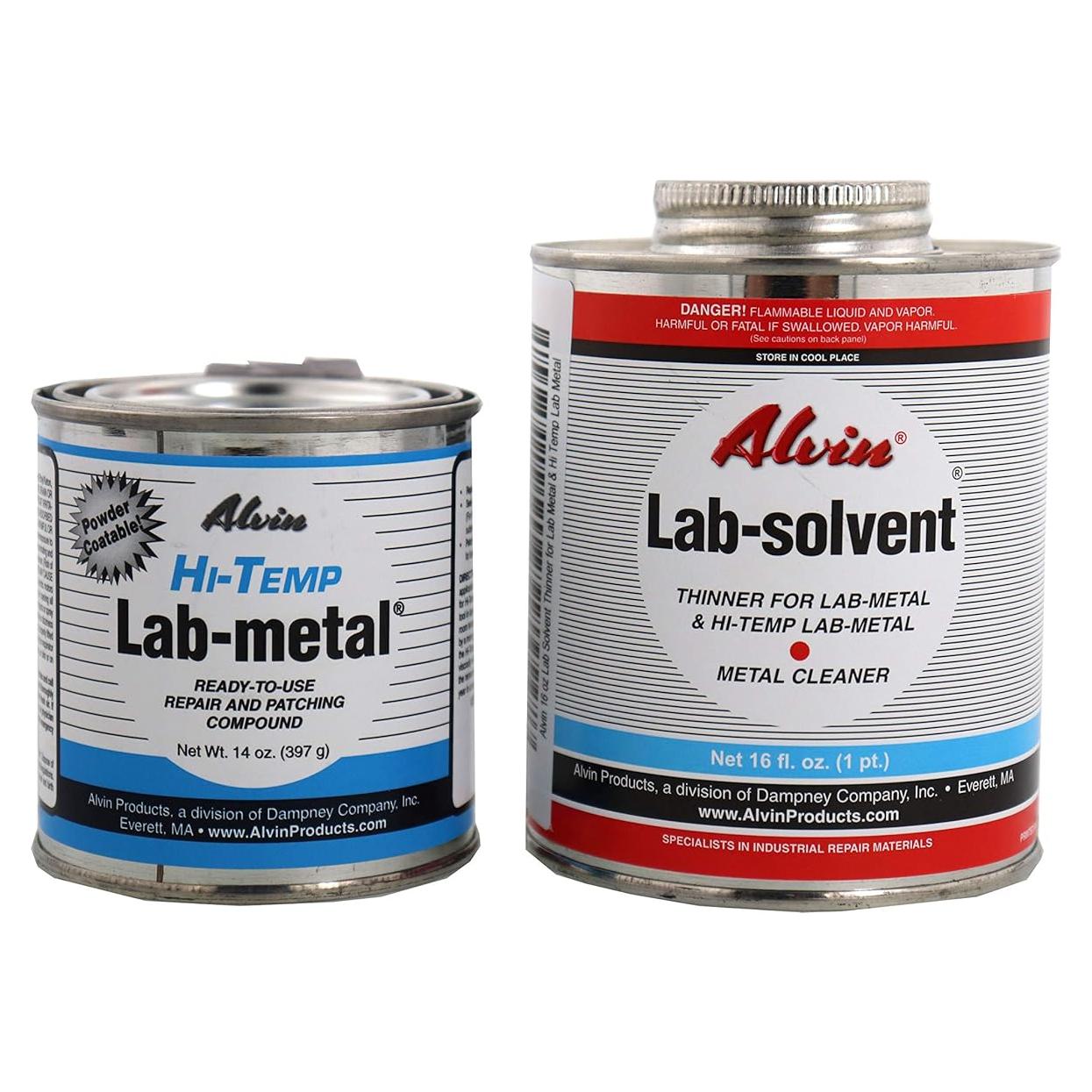 Kit de Reparación Metal de Laboratorio Alvin 396 g + Disolvente 454 g