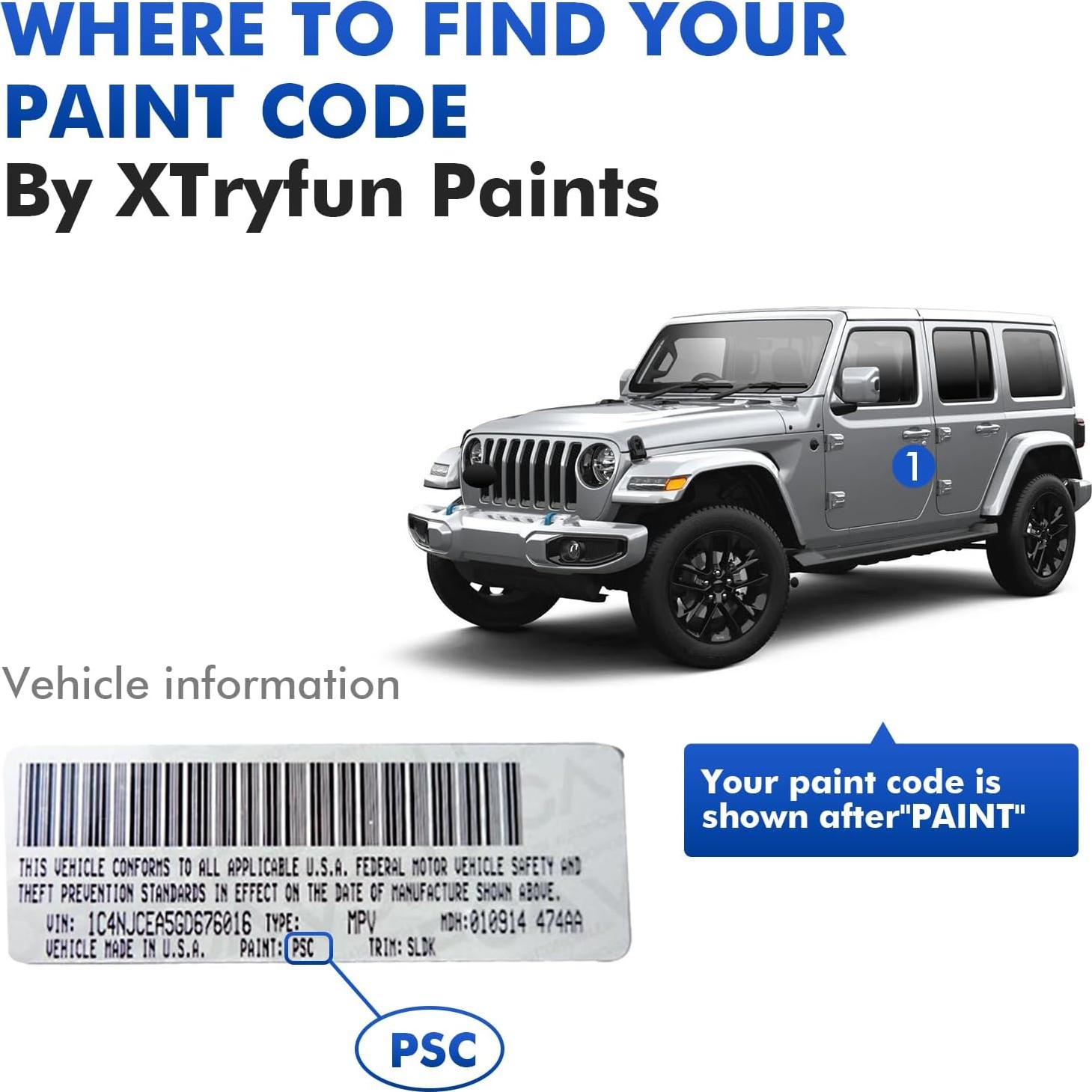 Pintura de Retoque Automotriz XTryfun Gris Báltico PAS/WAS 11.8ml