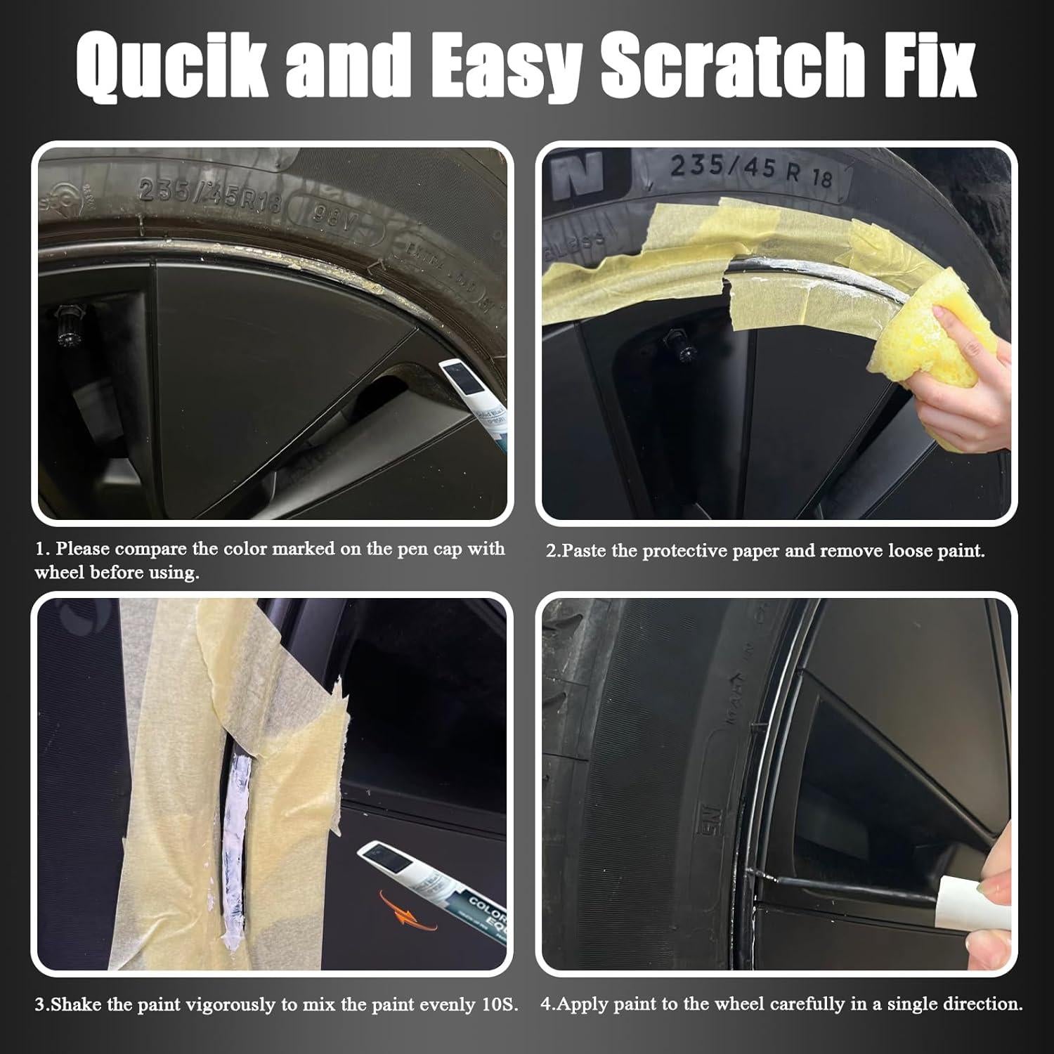 Pintura de Retoque Midnight Silver SNSIR para Llantas Tesla