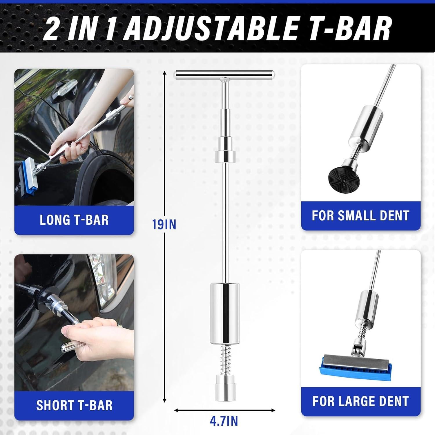 Kit de Reparación de Abolladuras WHDZ 2 en 1 con Extractores