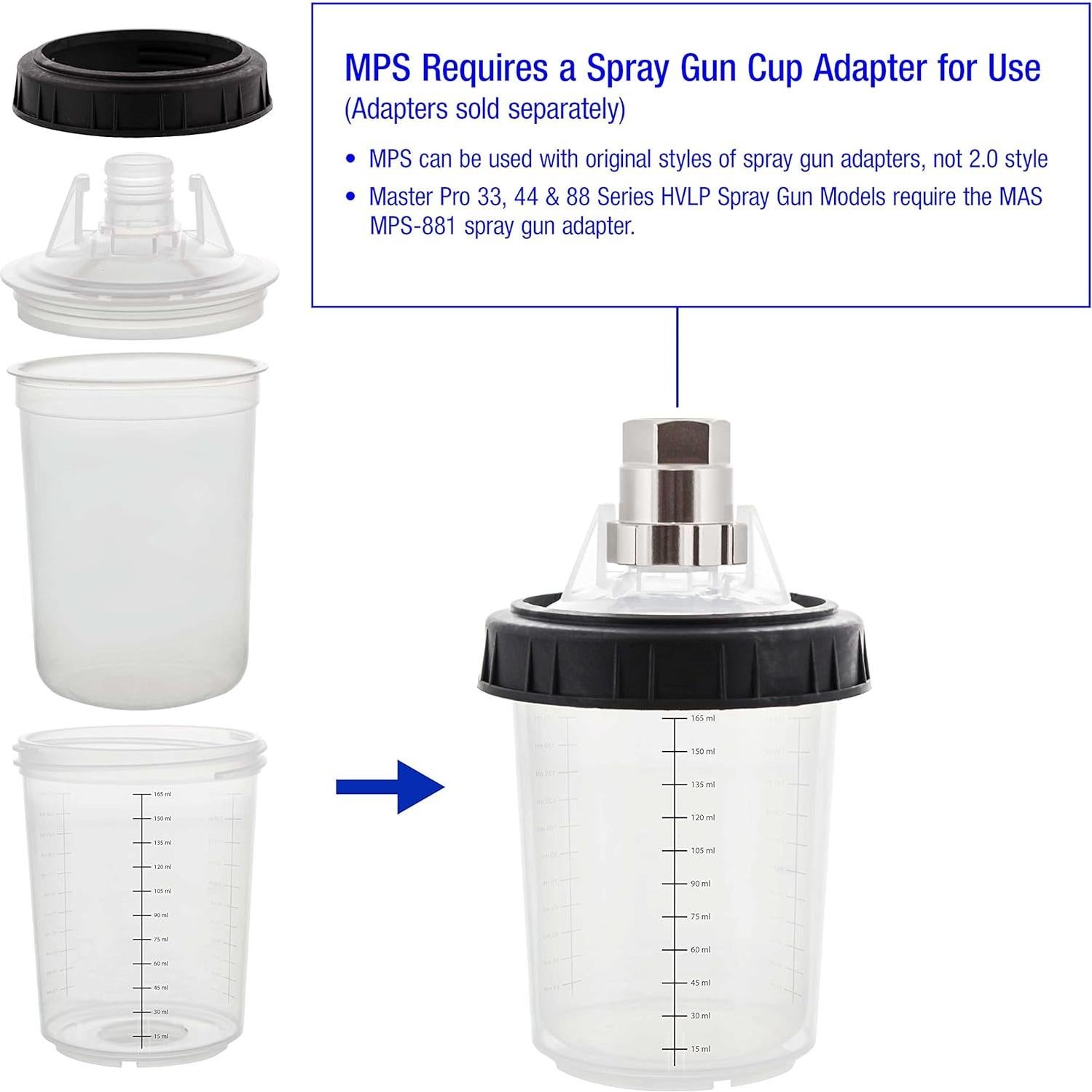 Kit de Forros y Tapas Desechables Master MPS 6 Onzas 50 Piezas