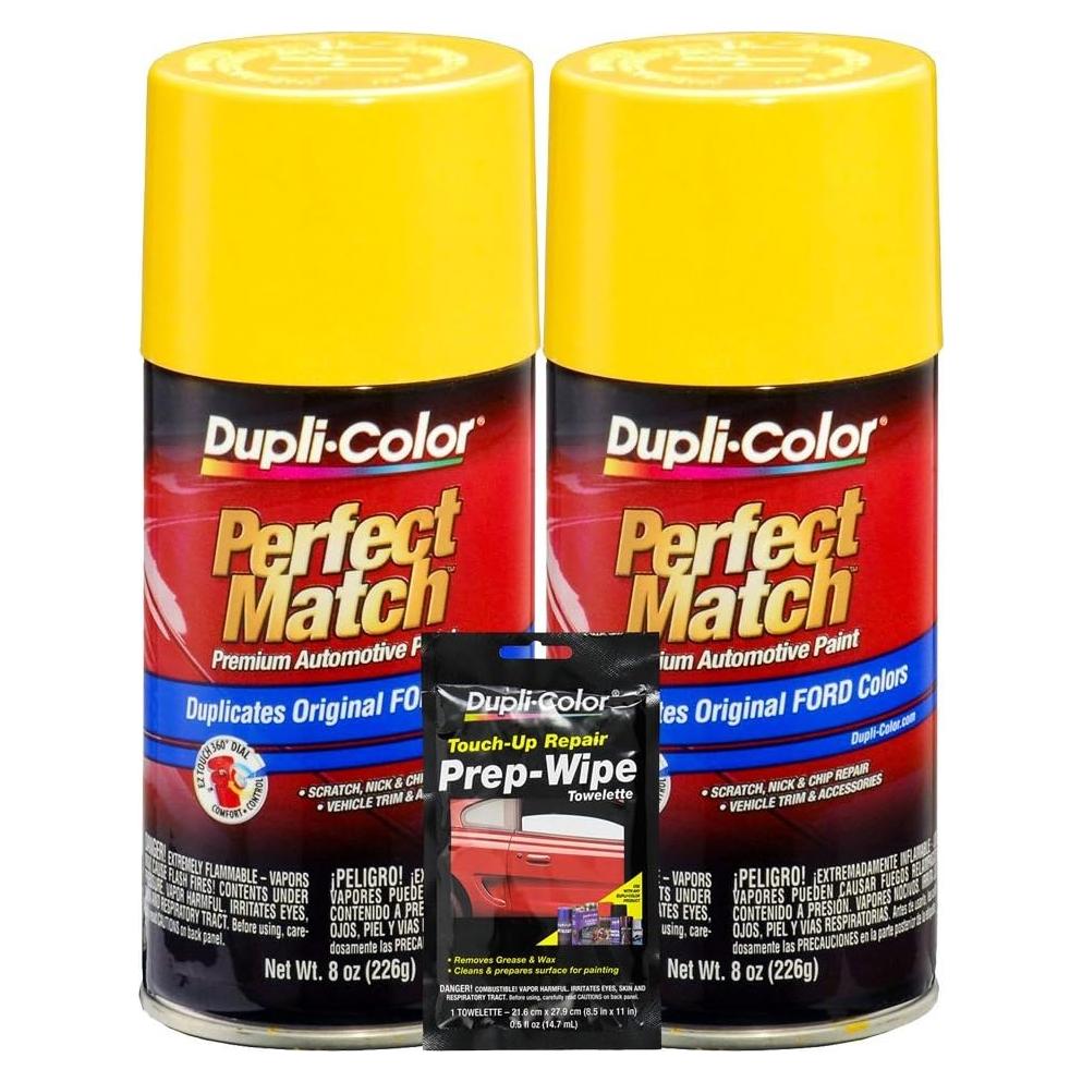 Pintura Automotriz Dupli-Color Amarillo Cromo 236.6 ml Kit 3 Pzas
