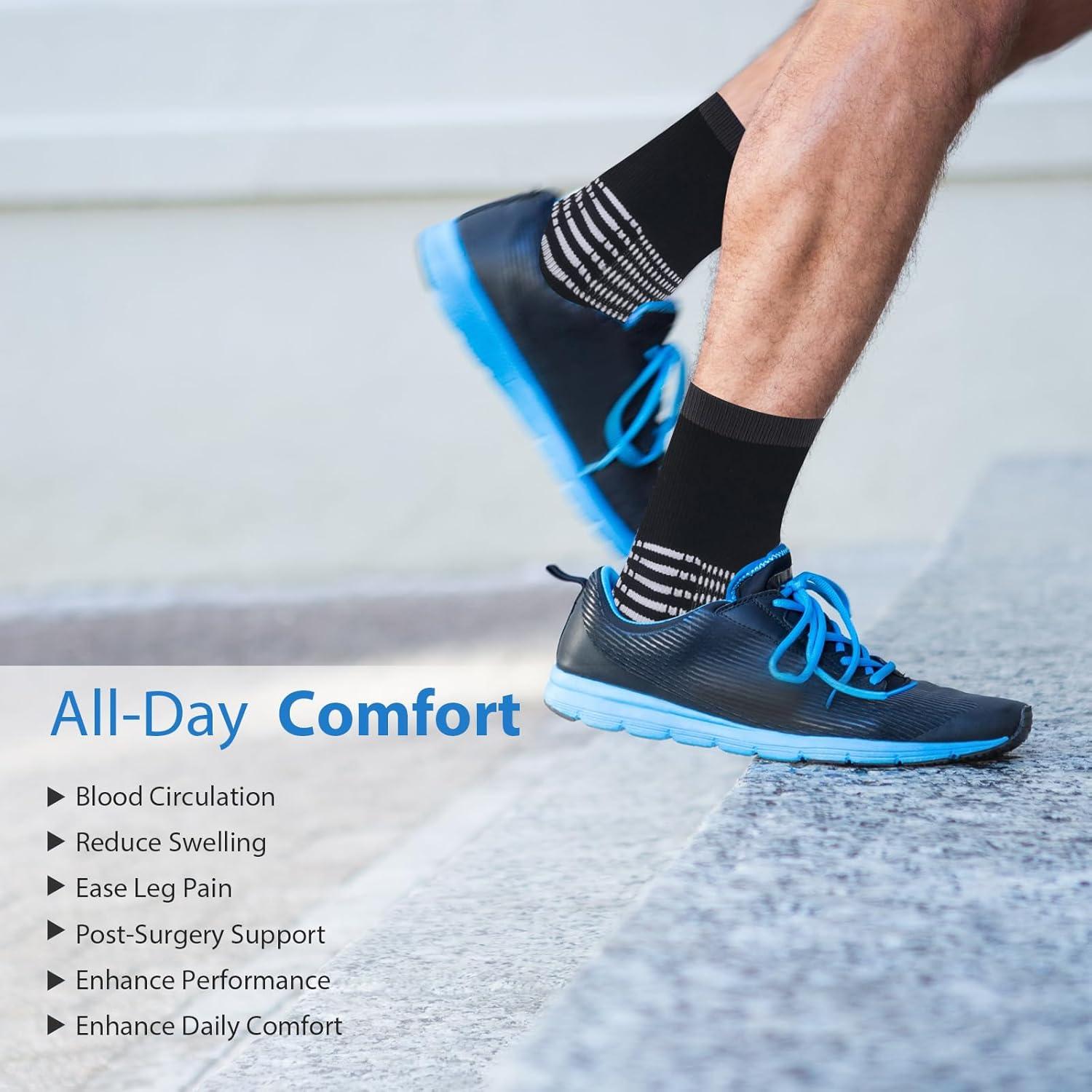 Calcetines de Compresión IRAMY Unisex para Alivio de Fascitis Plantar - 3 Pares