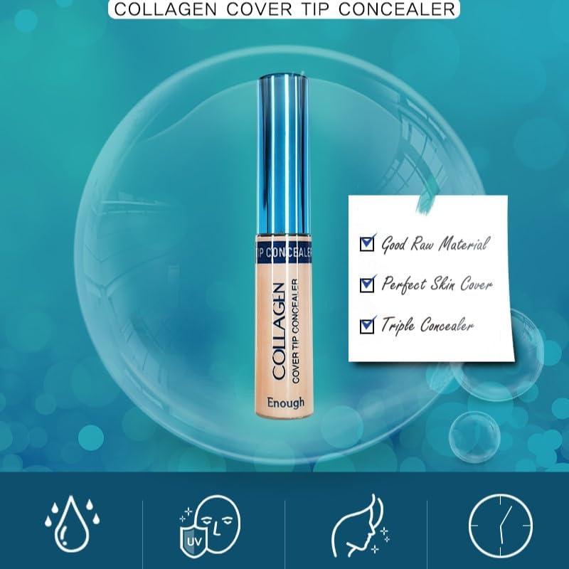 Corrector de Colágeno Enough 9g - Cobertura Completa para Ojeras