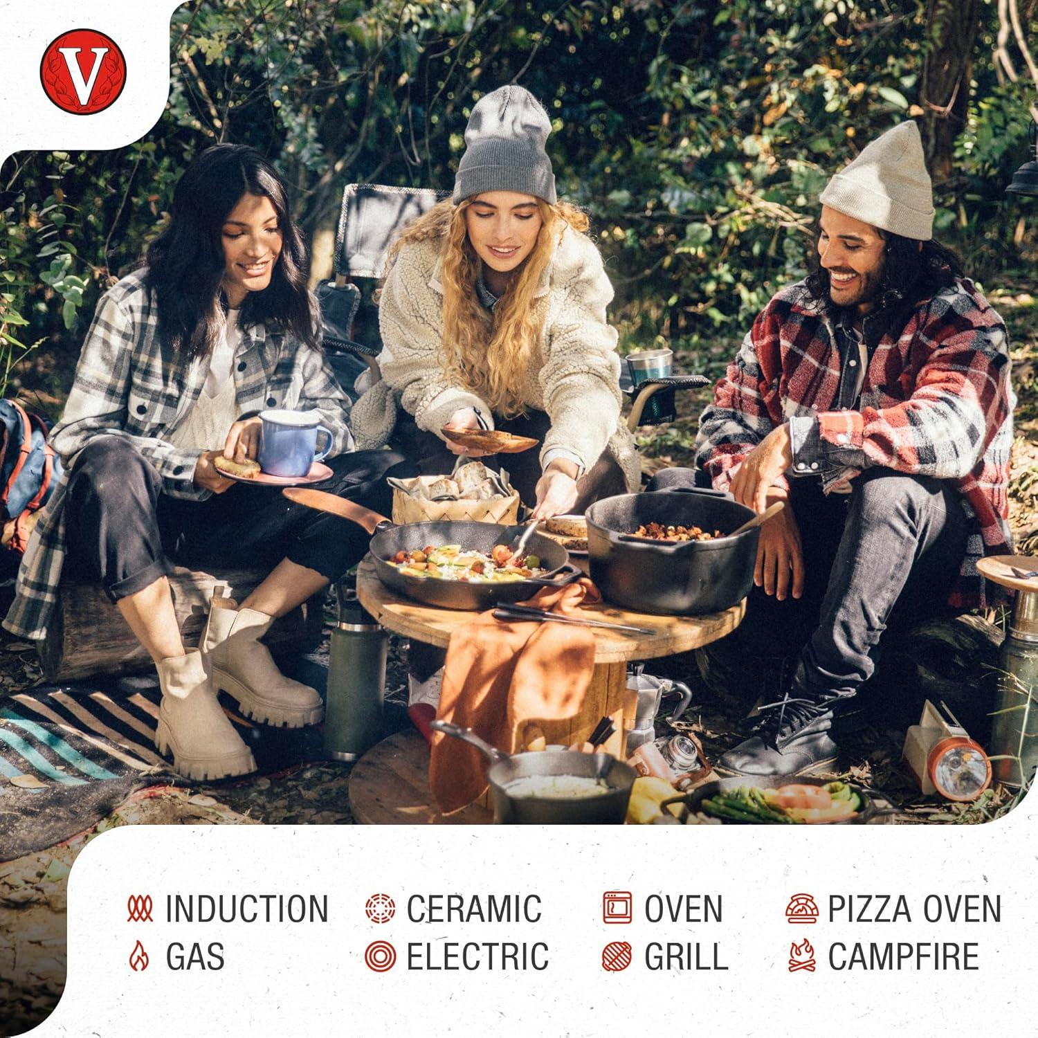 Parrilla Redonda Hierro Fundido Victoria 31.75 cm Sazonada