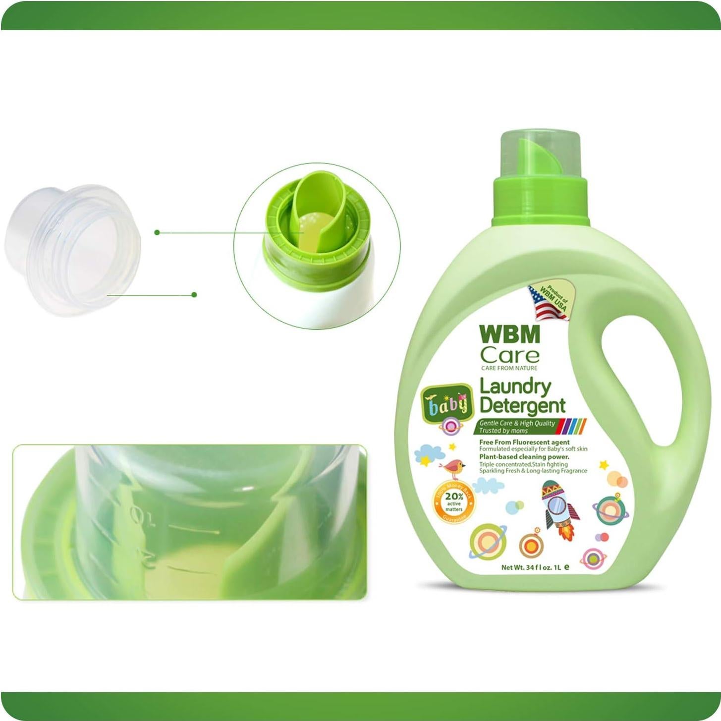 Detergente Líquido Ecológico WBM para Ropa de Bebé 1006 ml